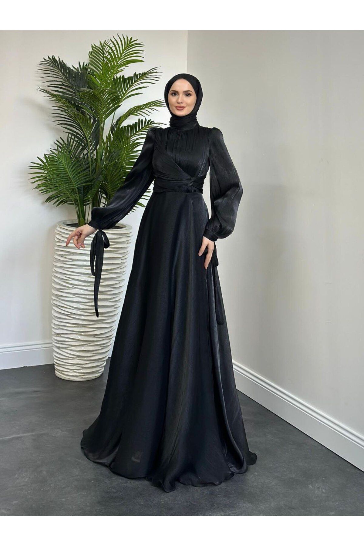 mahira collection YANDAN BAĞLAMALI ORGANZE ABİYE