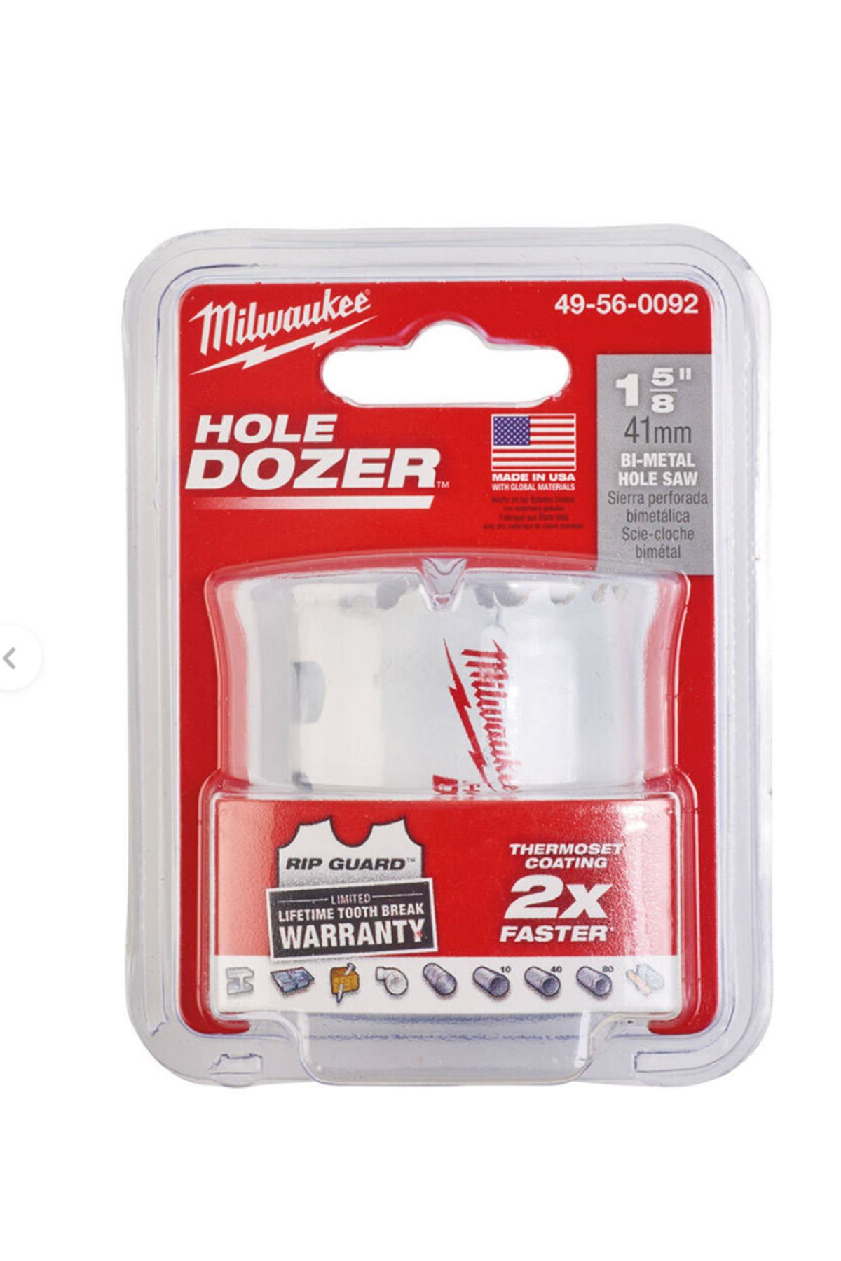 Milwaukee PANÇ Bİ-METAL END.SERİ %8 COBALT 41mm milwaukee