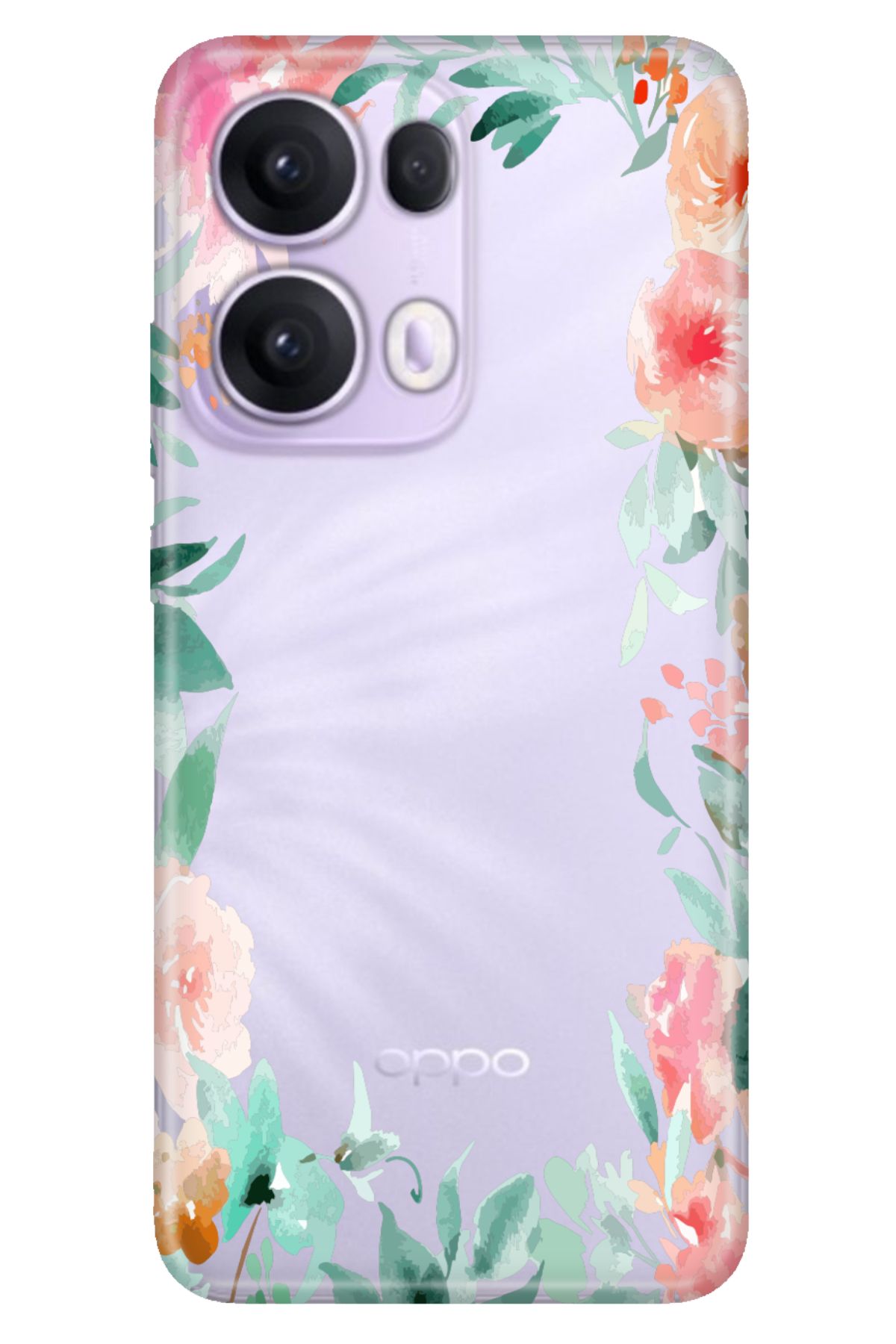 OPPO Reno 13 Pro Kılıf Oppo Dekoratif Silikon Baskılı Kapak Çerçeve İmaj