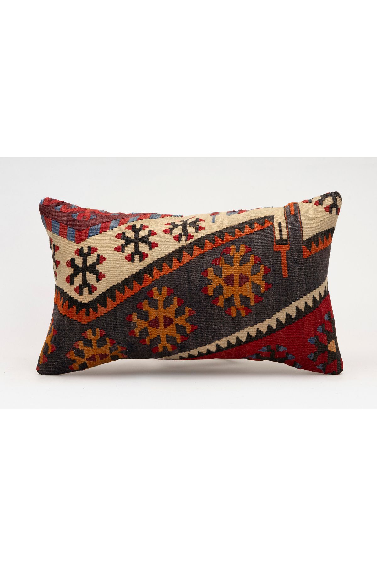 Kilim Whole Sale El Yapımı Kilim'den Yapılmış Vintage Kırlent Kılıfı, Yün, 30x50 Cm