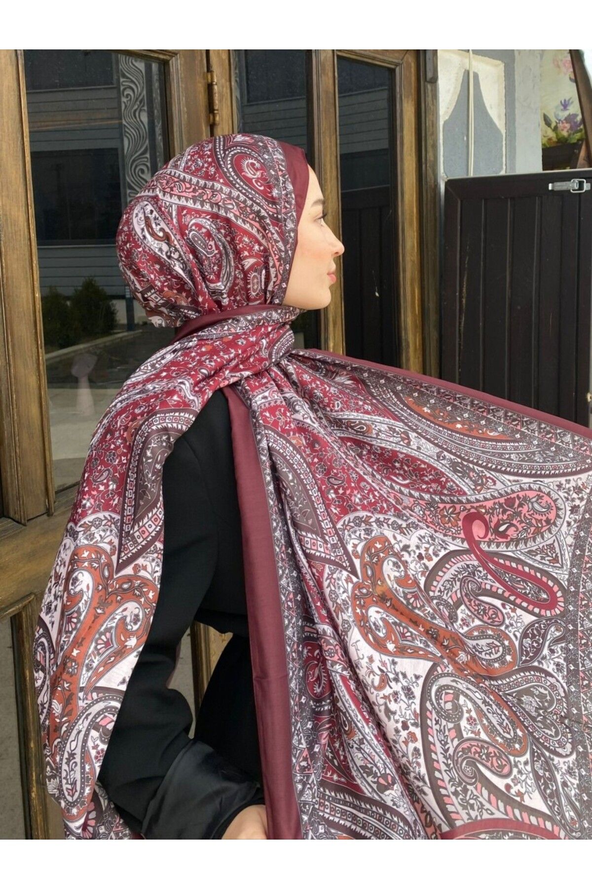 başörtü dükkanı Firuze 2 Desen Şal