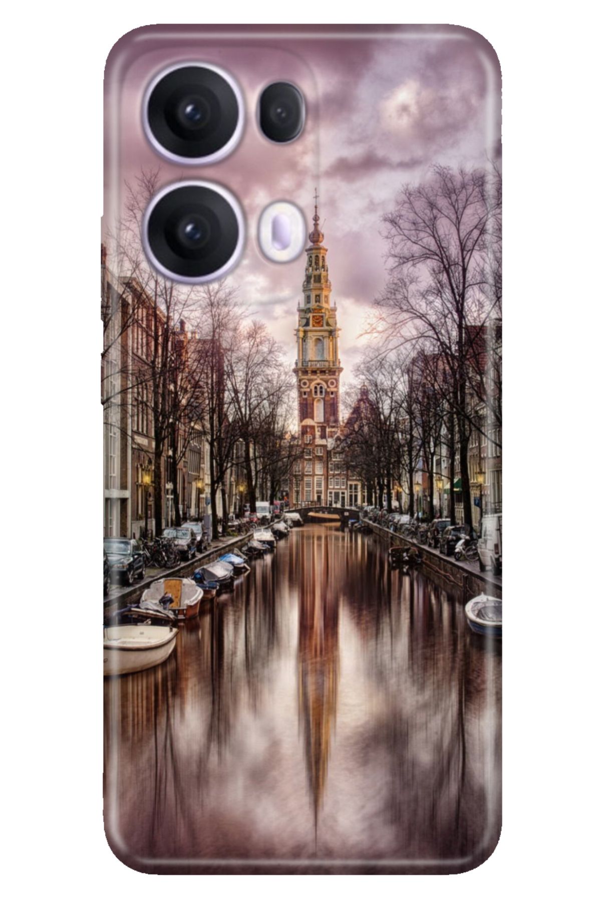 OPPO Reno 13 Pro Kılıf Oppo Dekoratif Silikon Baskılı Kapak Amsterdam