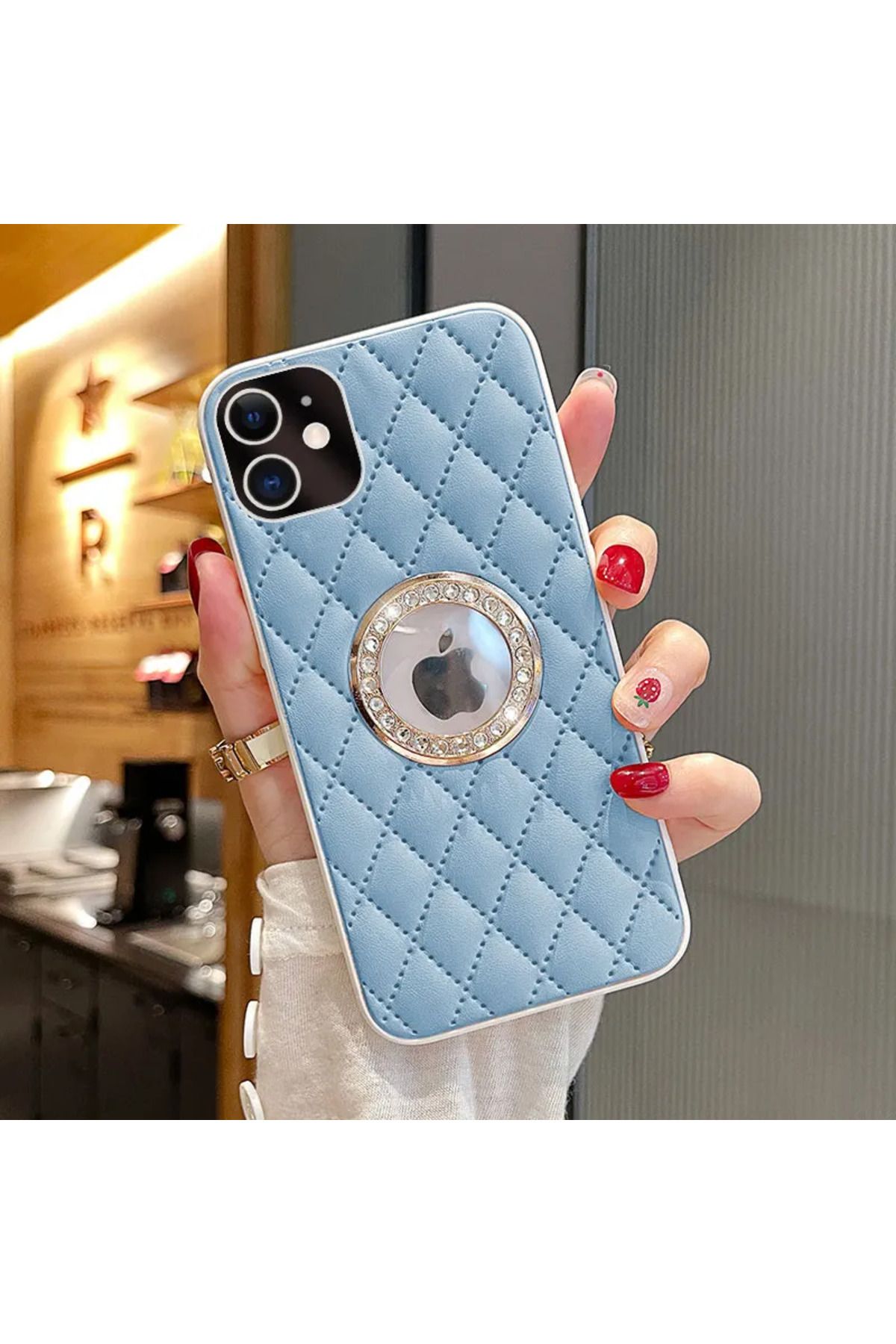 ARKAY Diamon Deri Kılıf İphone 15 Pro Max Uyumlu