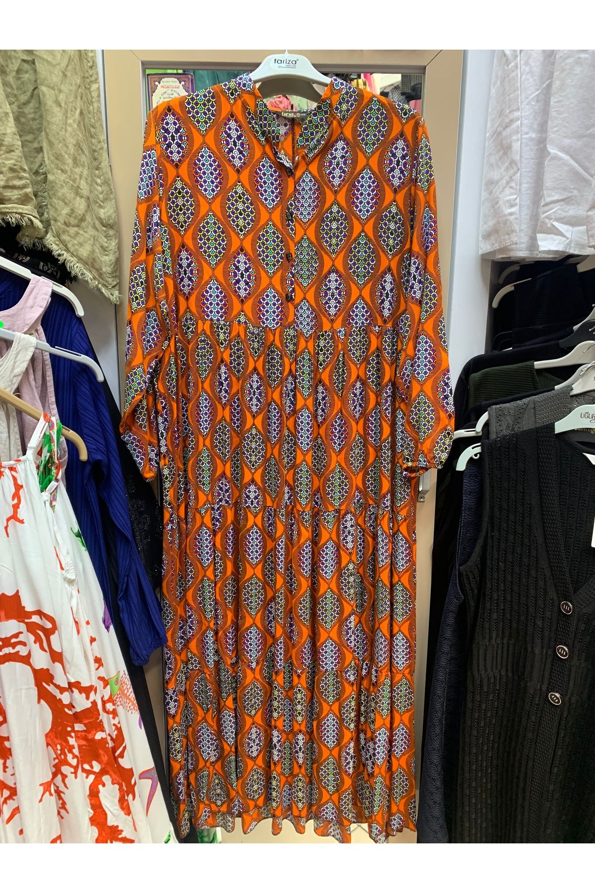 Butik Tesettür büyük beden Viskon elbise