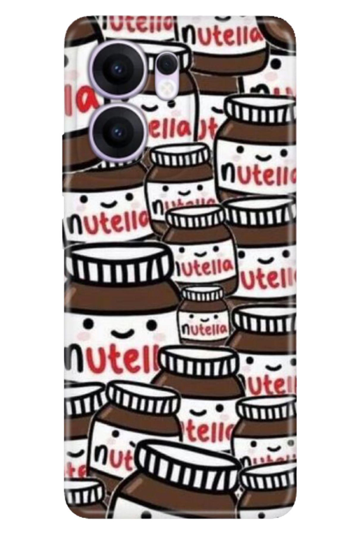 OPPO Reno 13F 5G Kılıf Art Silikon Baskılı TPU Love Nutella