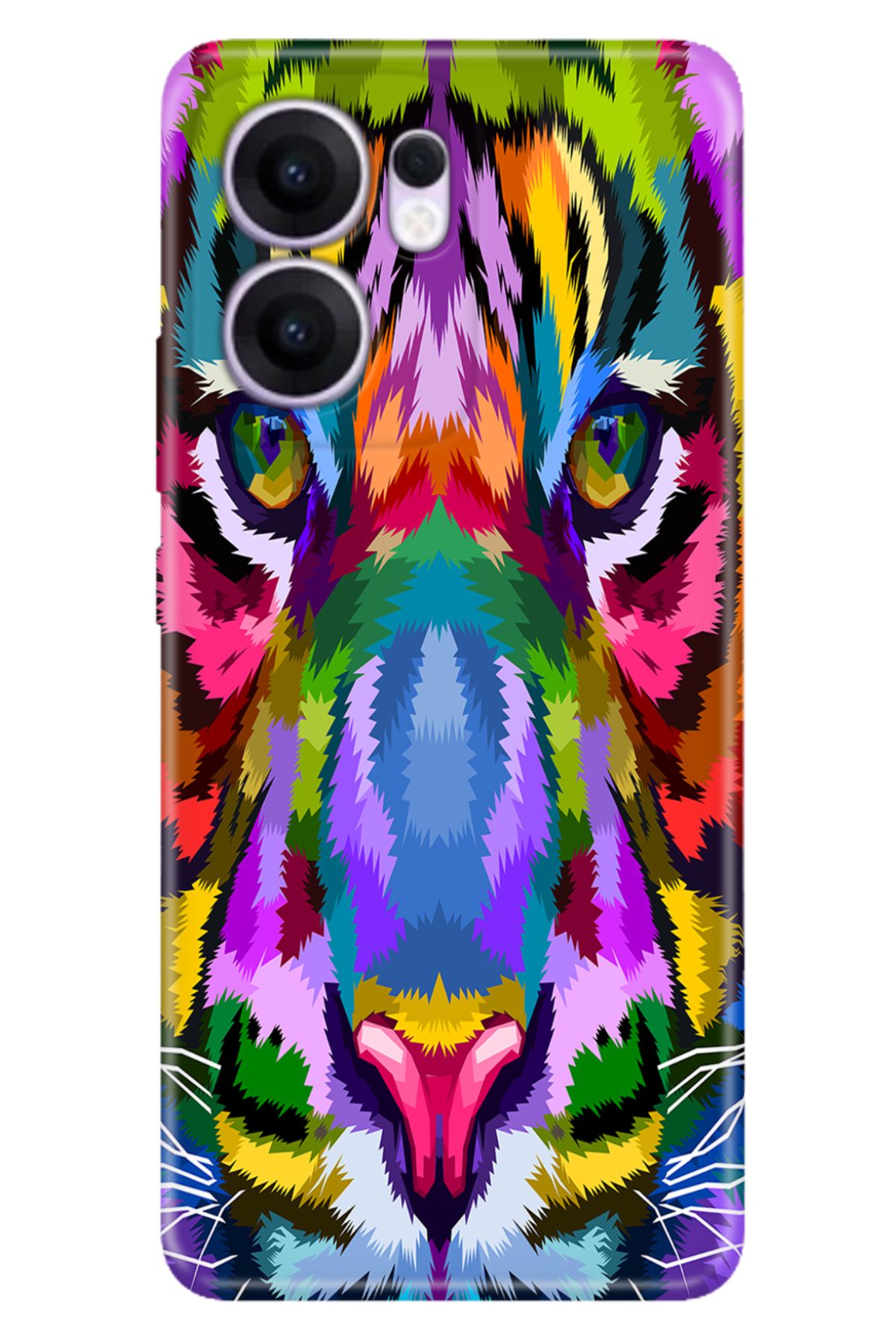 OPPO Reno 13F 5G Kılıf Tema Art Desenli Baskılı Silikon Retro Aslan