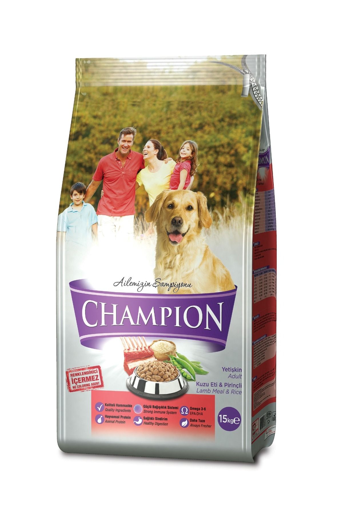 Champion Kuzu Etli&Pirinçli Yetişkin Köpek Maması 15 Kg