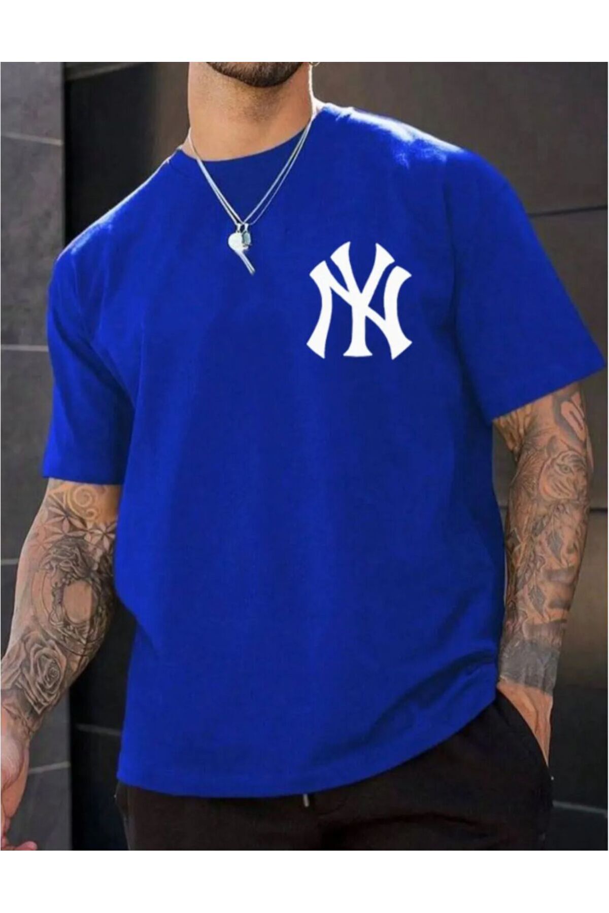 Medinenur Basic T-Shirt with Front and Back Print Detail