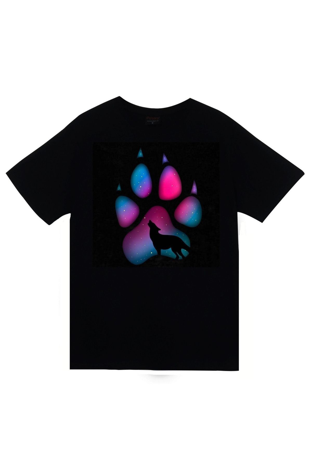 fame-stoned Therian Kurt Baskılı Unisex %100 Pamuk Siyah T-shirt