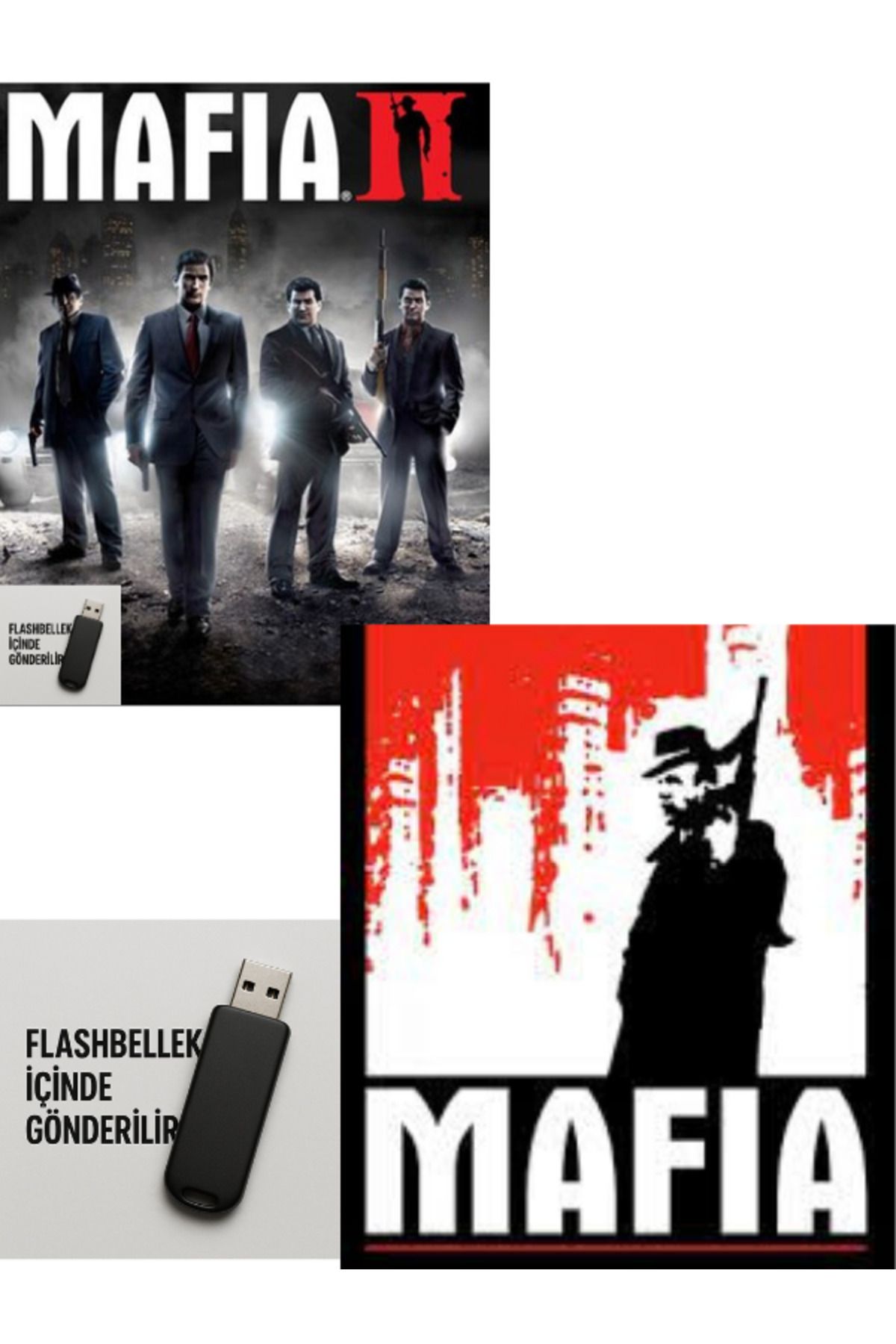 Tigdes 🎮 Mafia 1 & Mafia 2 Definitive Edition PC | Full Türkçe 2’li Set | Flash Bellekli Kurulum | Windows