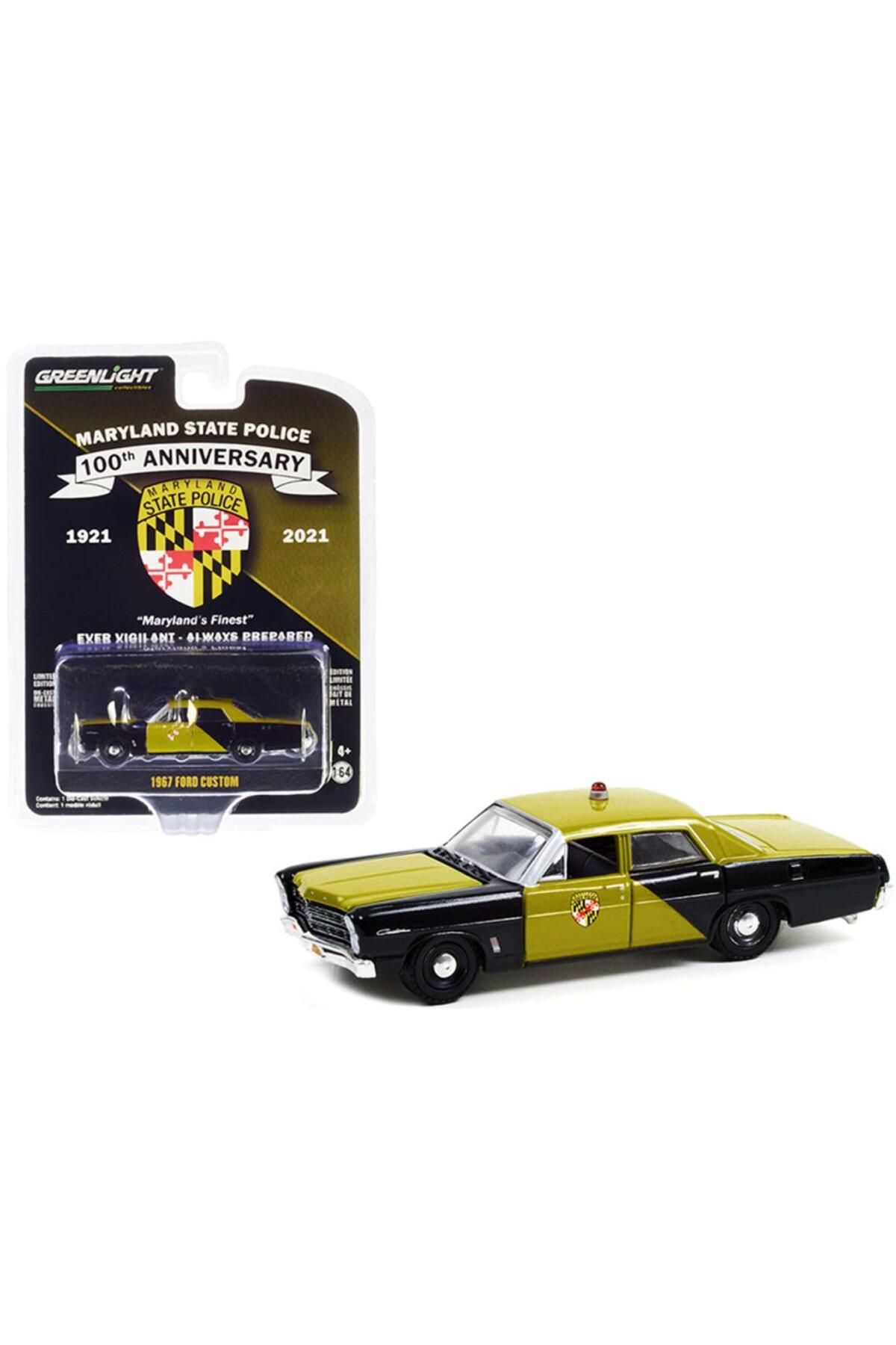 Greenlight 1967 Ford Custom Green and Black "Maryland State Police" Maryland State Police 100th Anni