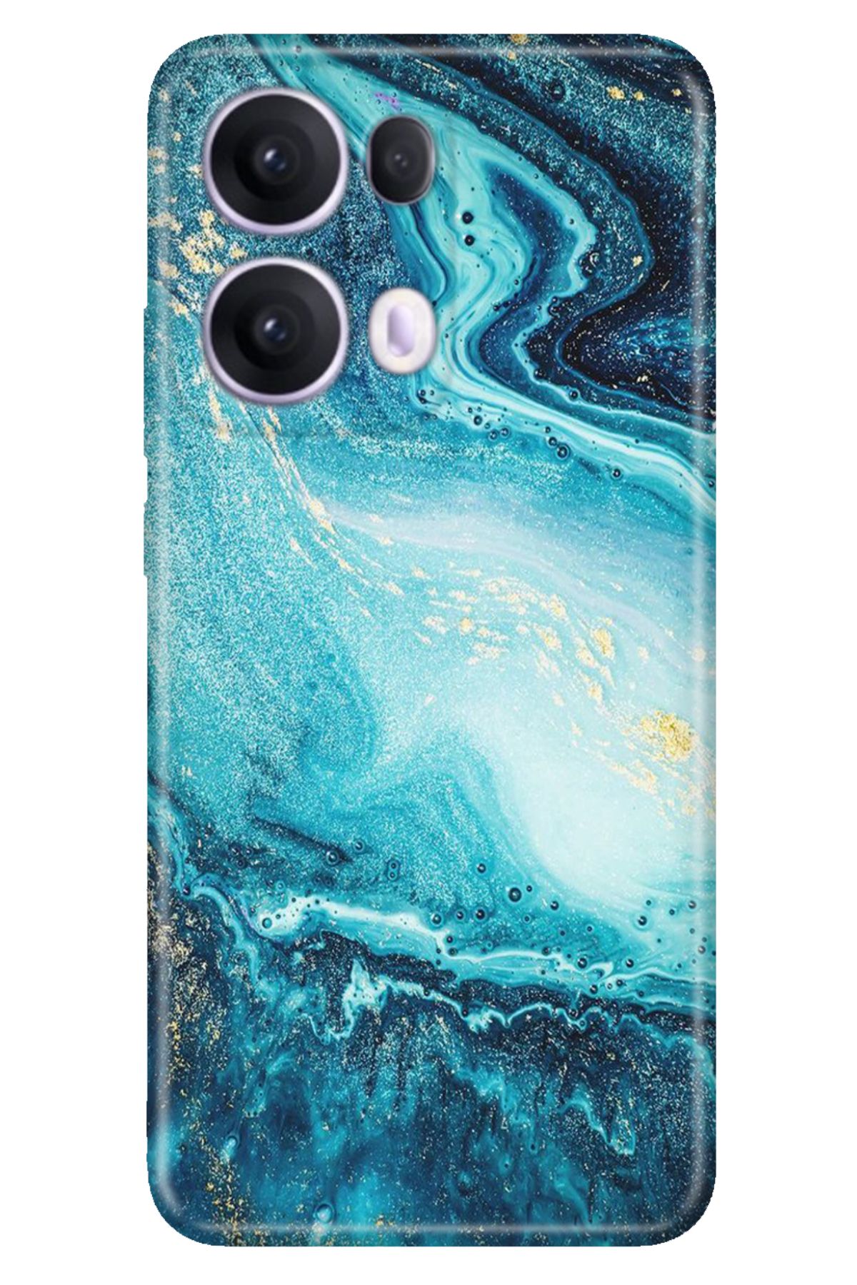 OPPO Reno 13 Pro Kılıf Oppo Renkli Silikon Baskılı TPU İşlenmiş Ametist