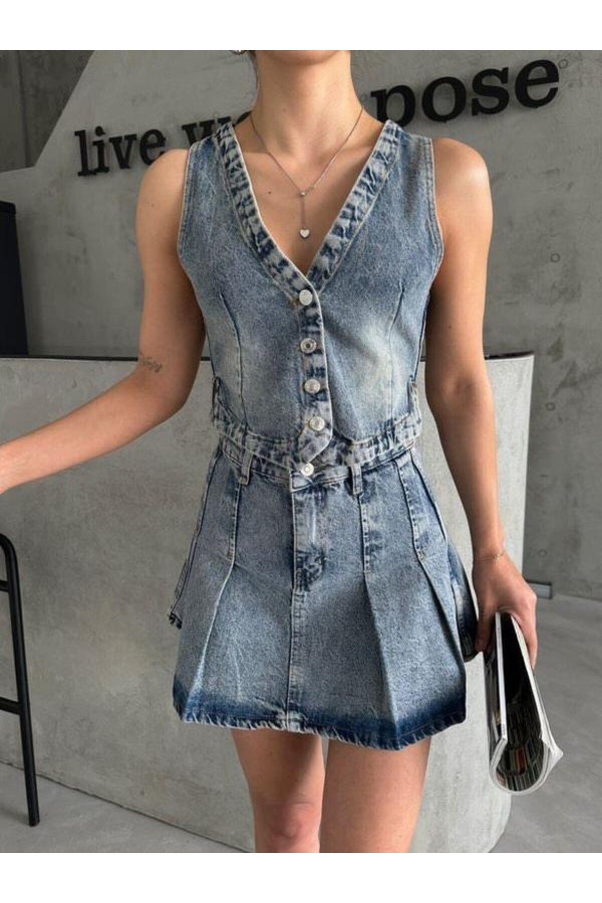 Duhan Butik jean kısa etek