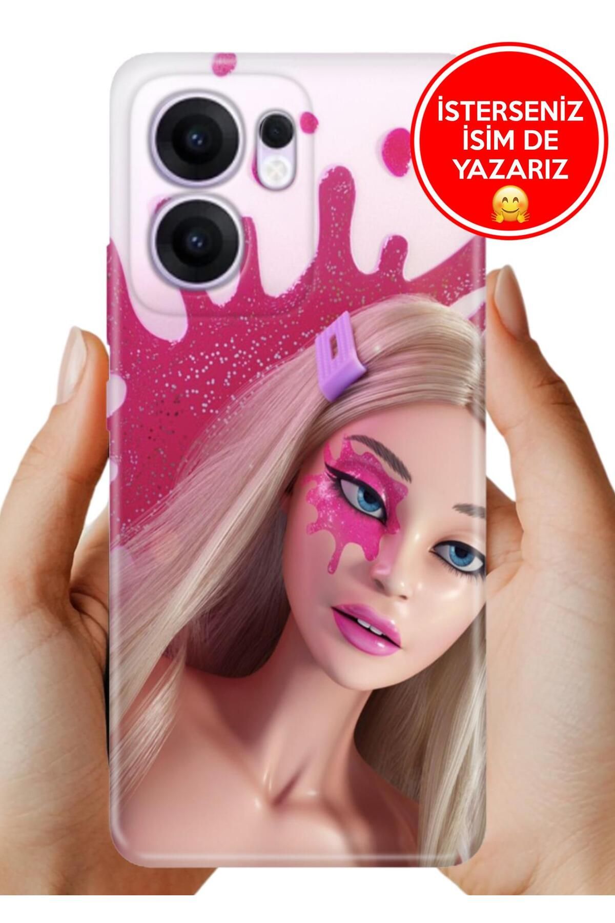 OPPO Reno 13F 5g Kılıf Oppo Reno 13F A Kalite Baskılı Art Silikon Lucky-Barbie