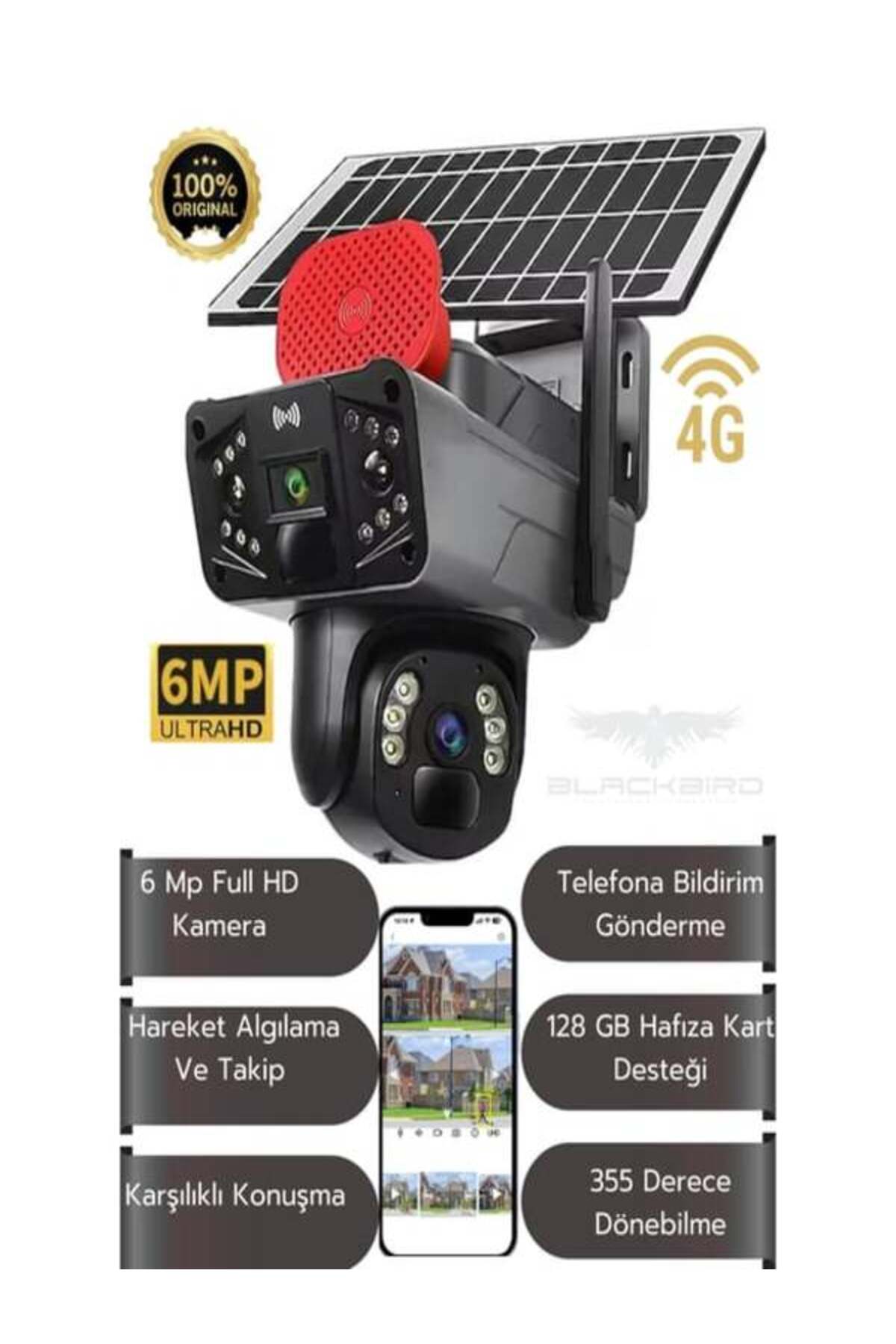 okam pro v380 Aslan 4G Simkartlı 6mp Dual Lens Solar Ptz Güneş