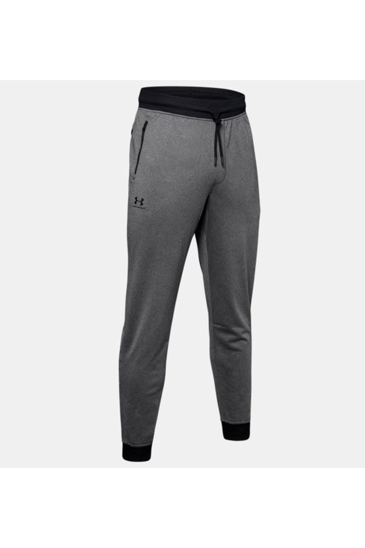 Under Armour-Sportstyle Tricot Jogger Ανδρικό Φούτερ 1290261-090 Carbon Heather / Μαύρο 3