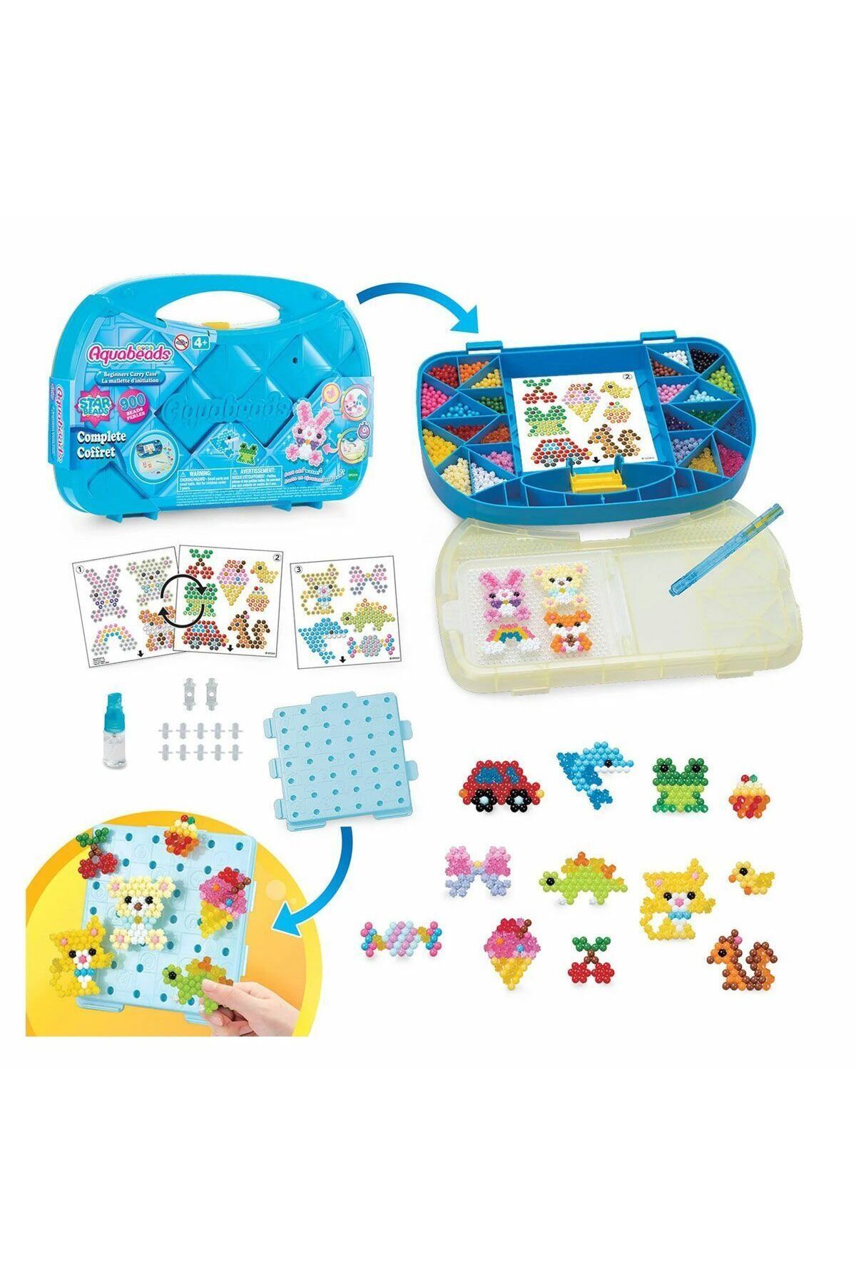 Aymir Ticaret 31912 AquaBeads Çantalı Başlangıç Seti 900 parça +4 yaş