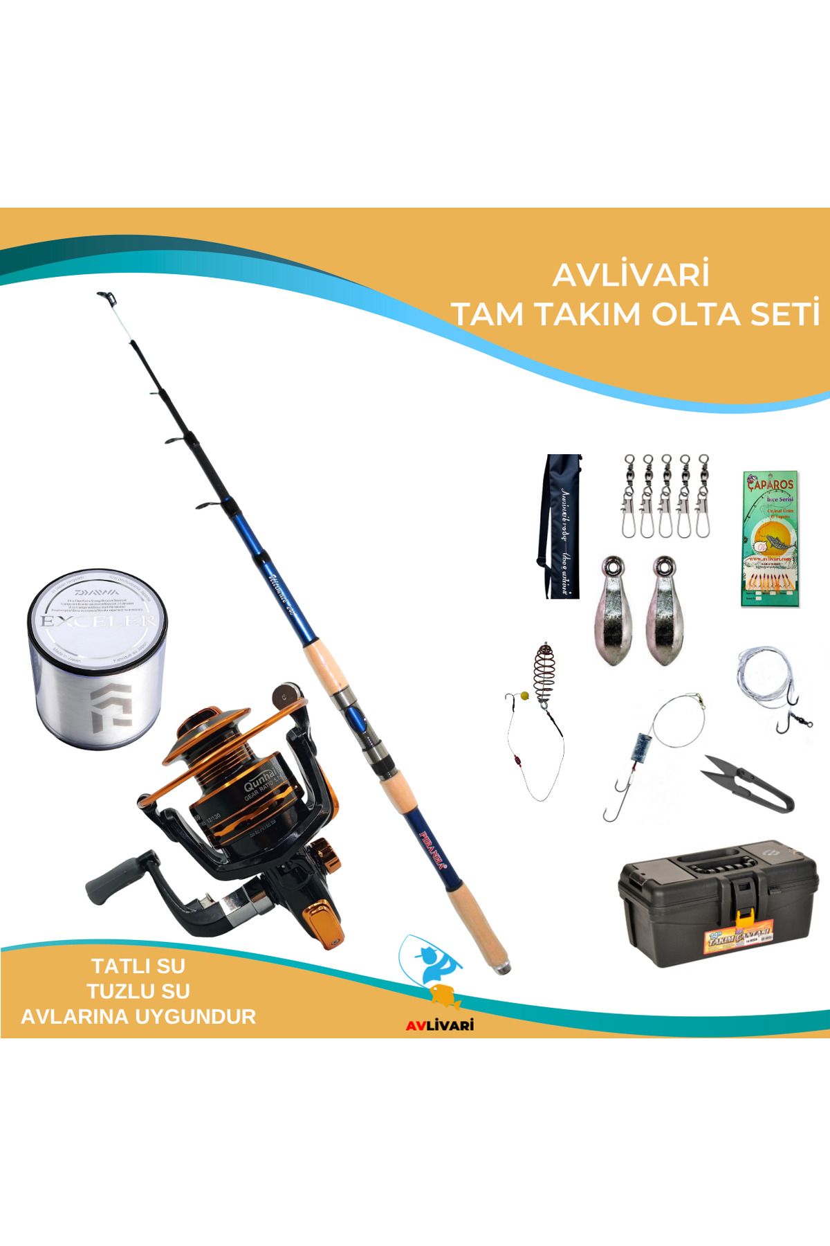 Avlivari Kube Ultimate 300 Cm 50-100 Gr Olta Kamışı - Avlivari Qunhai 5000 Olta Makinası Tam Takım K
