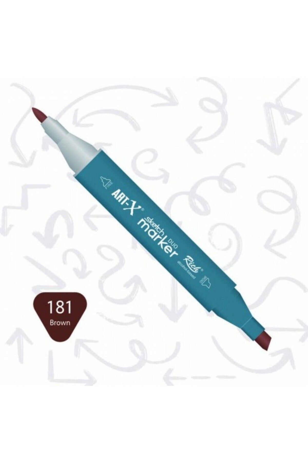 Art Tone ART-X Çift Uçlu Sketch Alkol Bazlı Marker Kalem 181 Brown