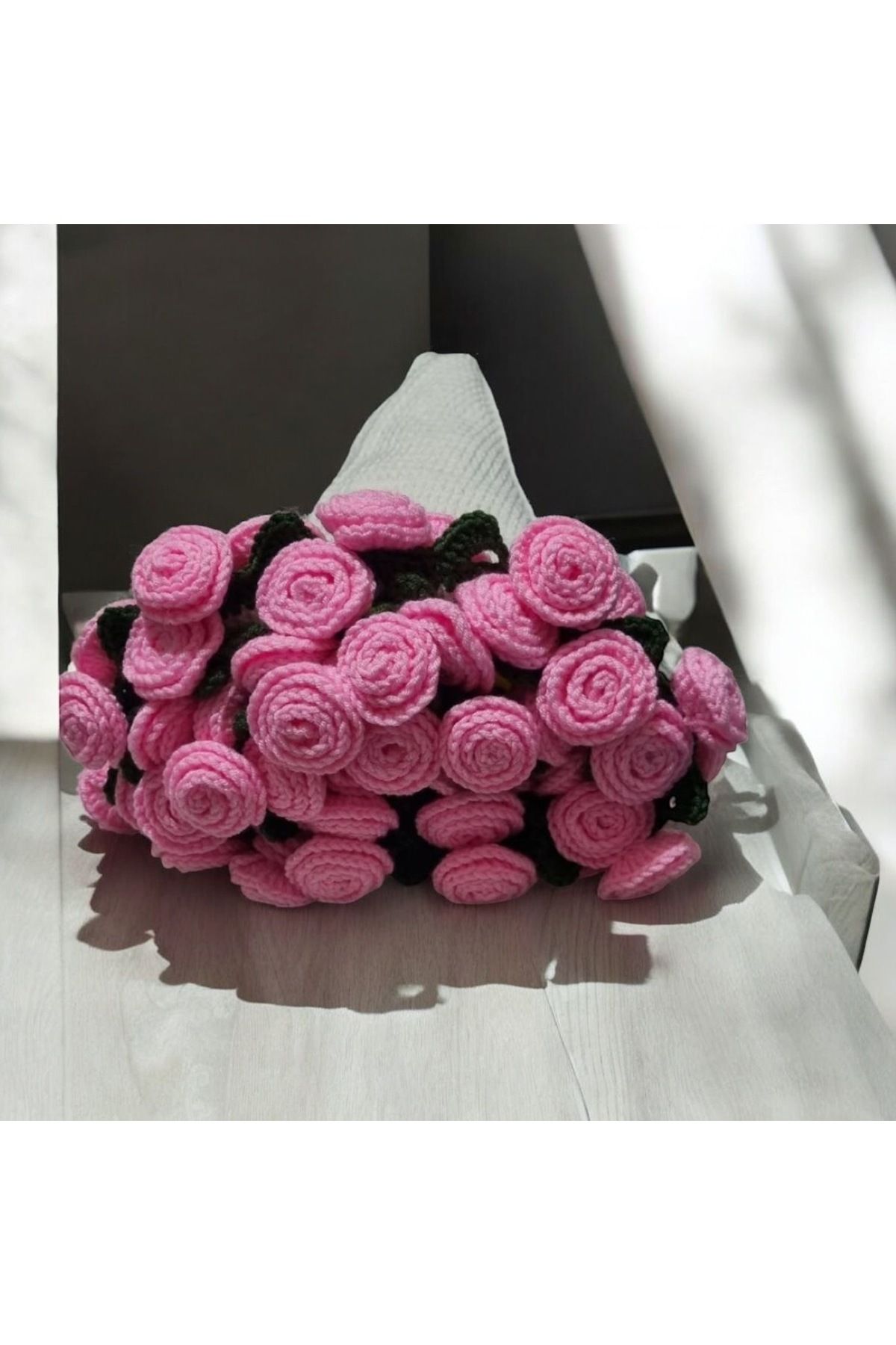 ZAHandmade Pembe gül buket şal