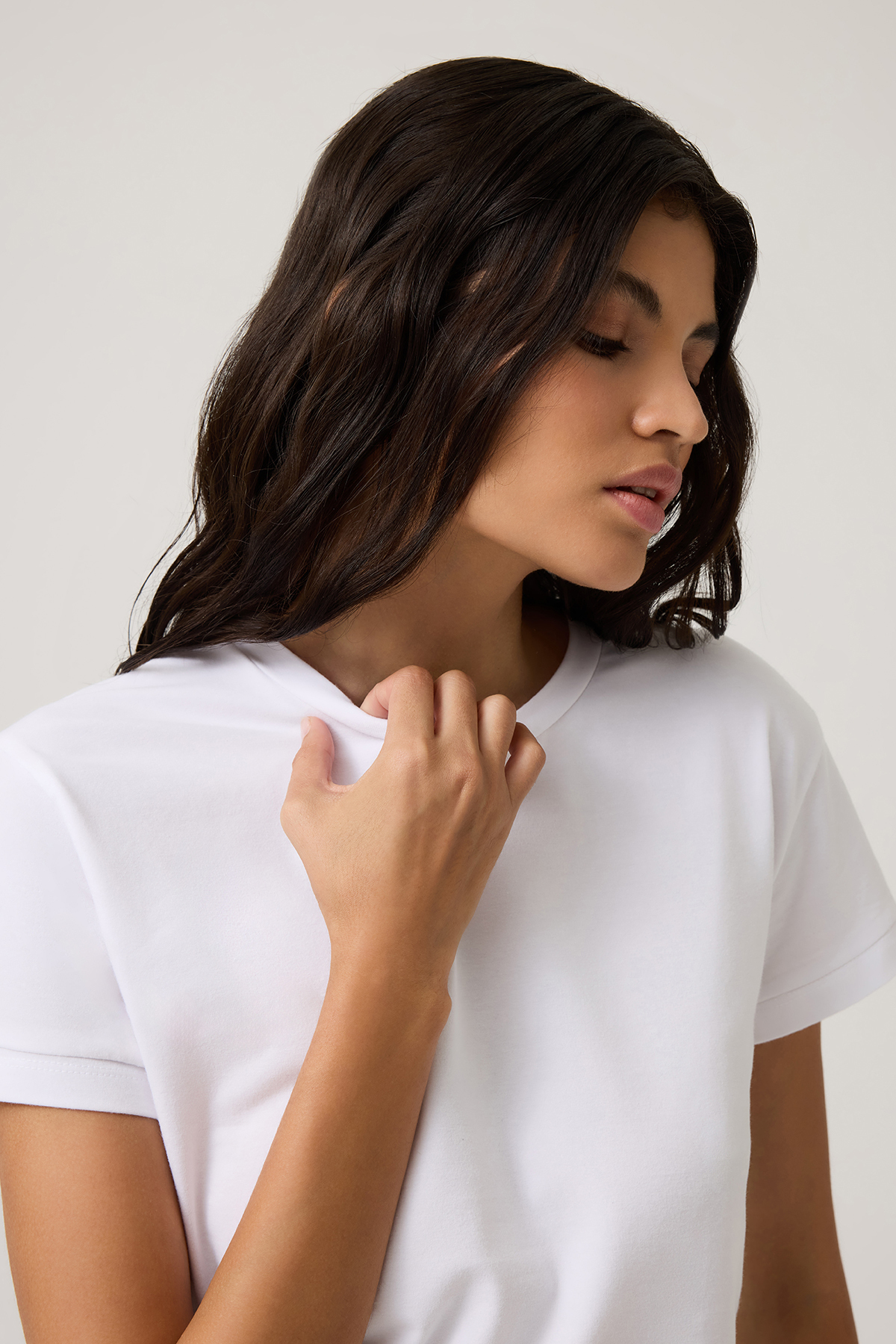 Los Ojos Beyaz Düz Kesim Tişört Regular T-Shirt görsel 2
