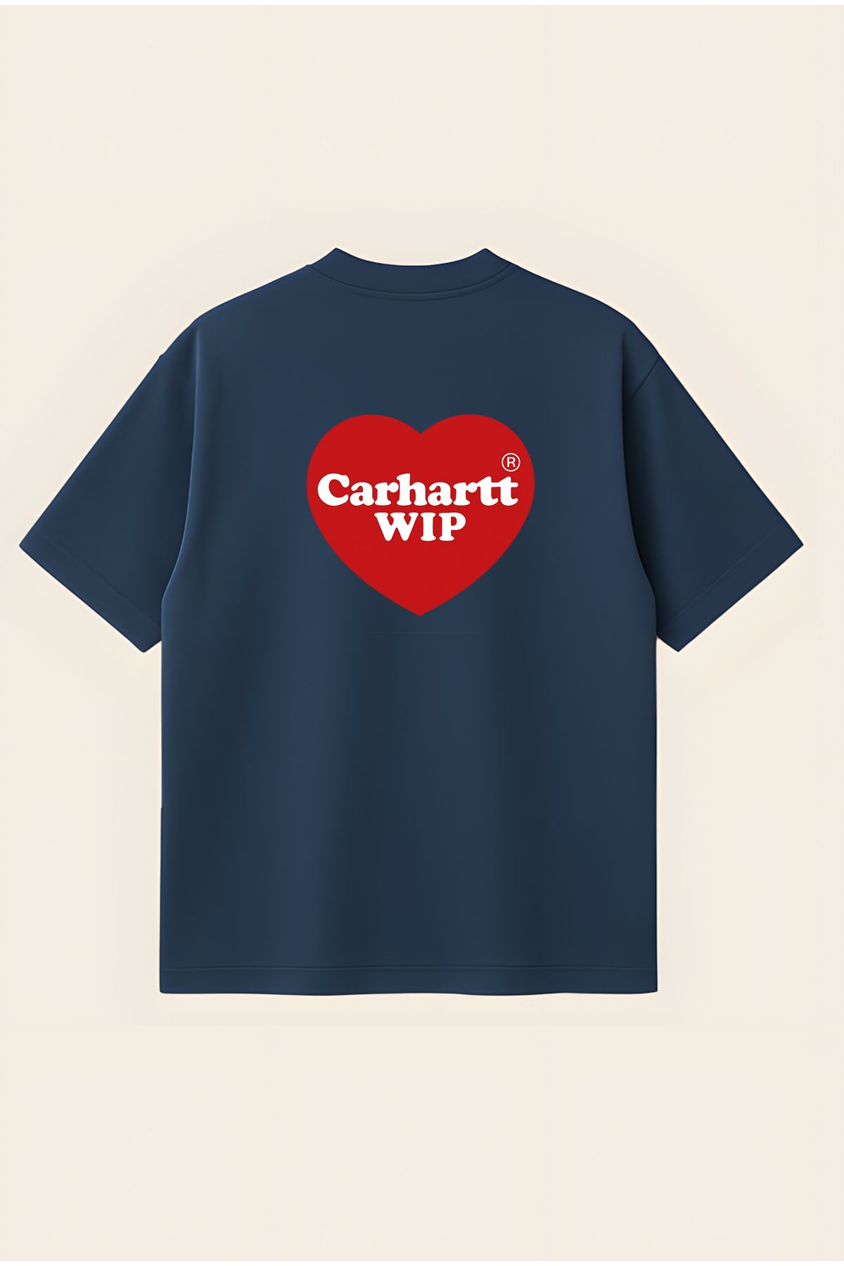 Moon Dancer Carhartt Unisex %100 Organik Pamuklu Kalın Dokulu Oversize Bisiklet Yakalı T-shirt