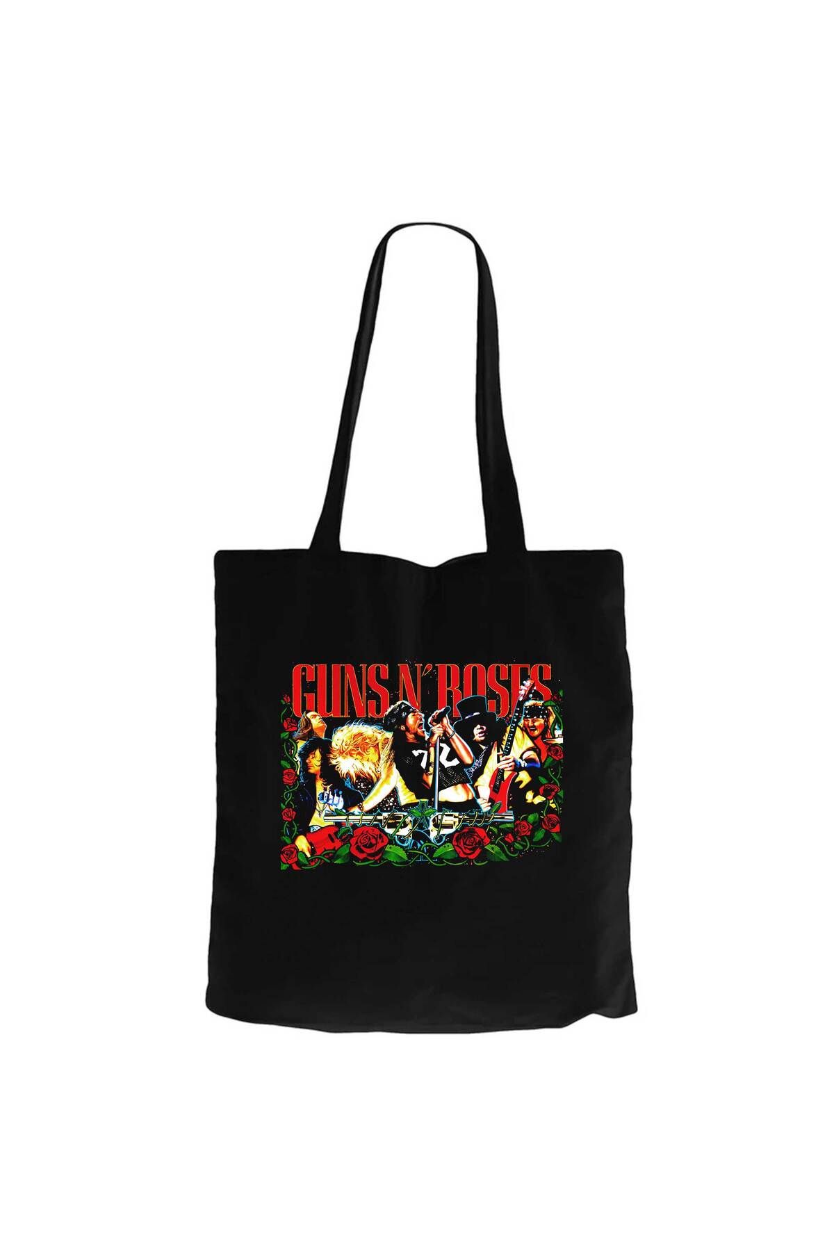 Z zepplin Guns N Roses Grup Konser Siyah Kanvas Bez Çanta