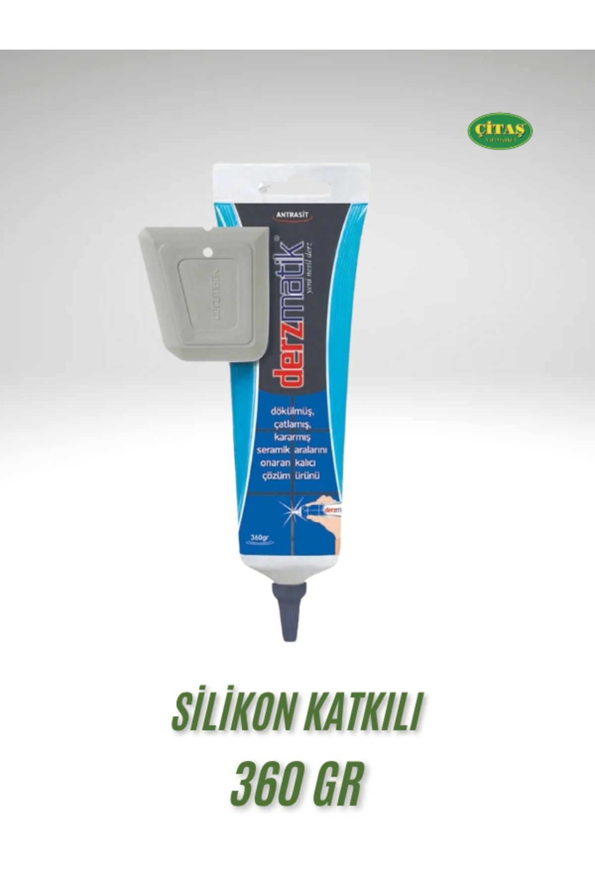 ÇİTAŞ ANTRASİT GRİ SİLİKON KATKILI DERZ DOLGU - HAZIR DERZ DOLGU - GAGA UÇLU DERZ DOLGU