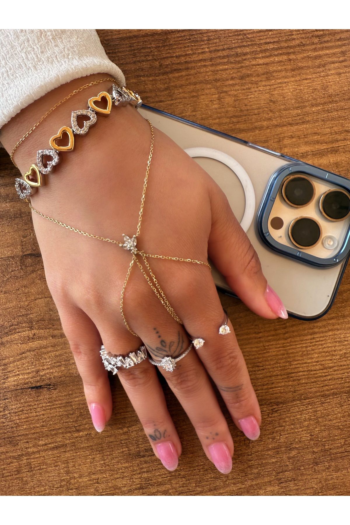 HeyYou Jewelry İkili kalp bileklik