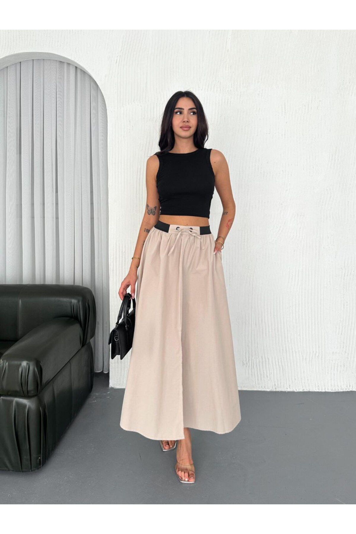 Elegant Kuş Gözlü Papırtaç Etek
