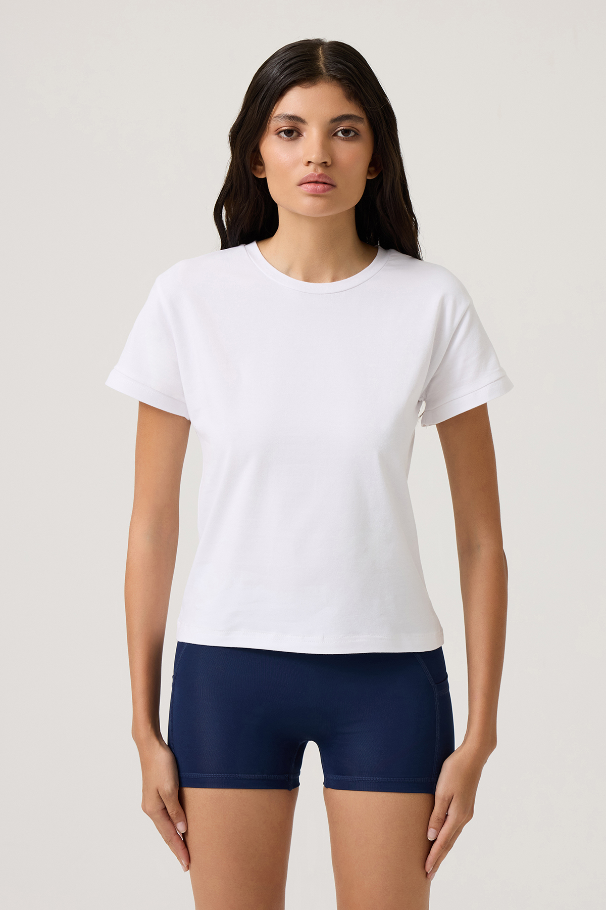Los Ojos Beyaz Düz Kesim Tişört Regular T-Shirt görsel 6