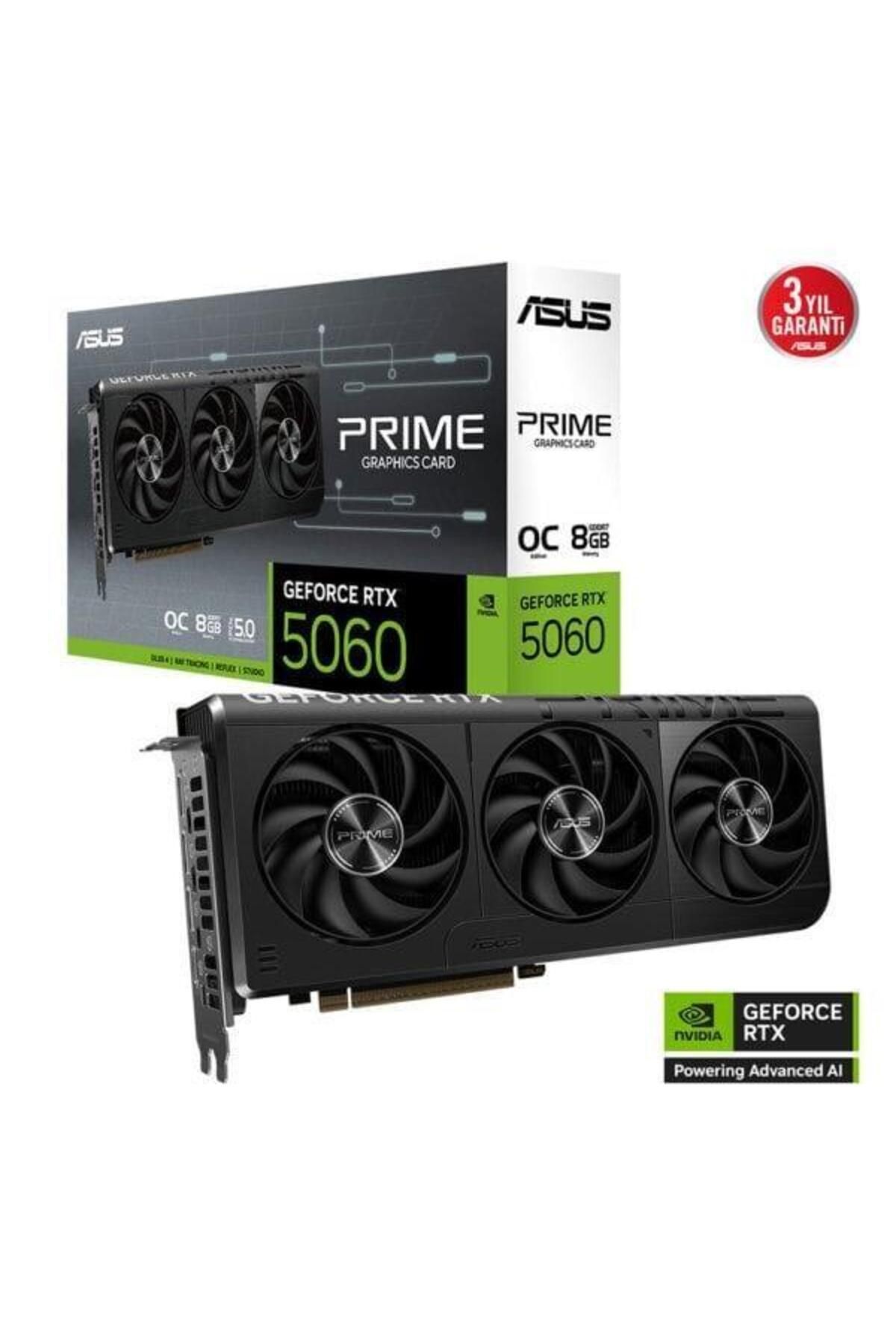ASUS 8GB PRIME RTX5060-O8G GDDR7 128bit HDMI DP PCIe 5.0