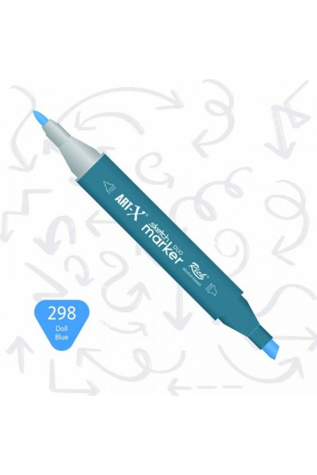 Art Tone ART-X Çift Uçlu Sketch Alkol Bazlı Marker Kalem 298 Doll Blue