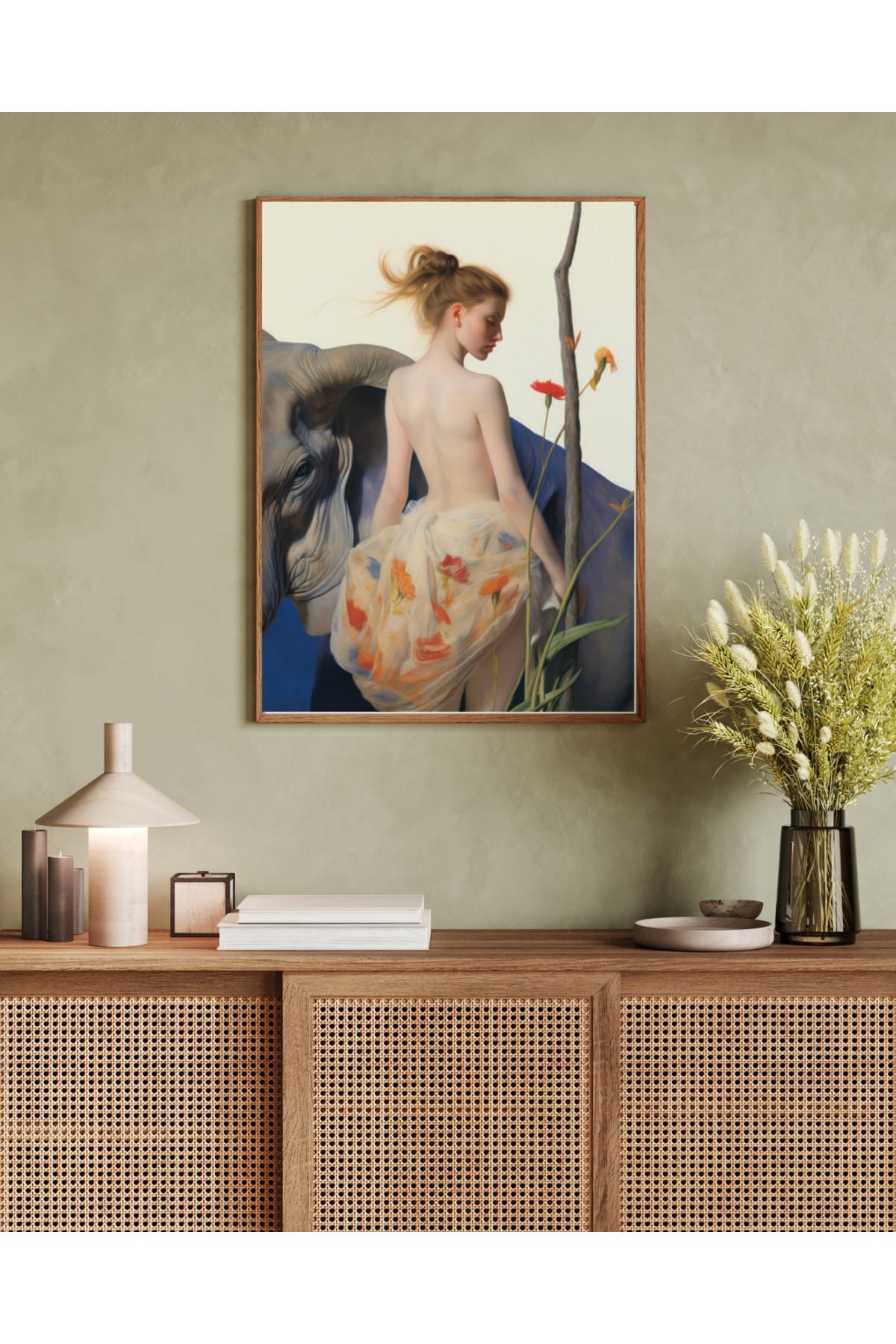 woodhomeworks tek parça salon ofis dekor tablo