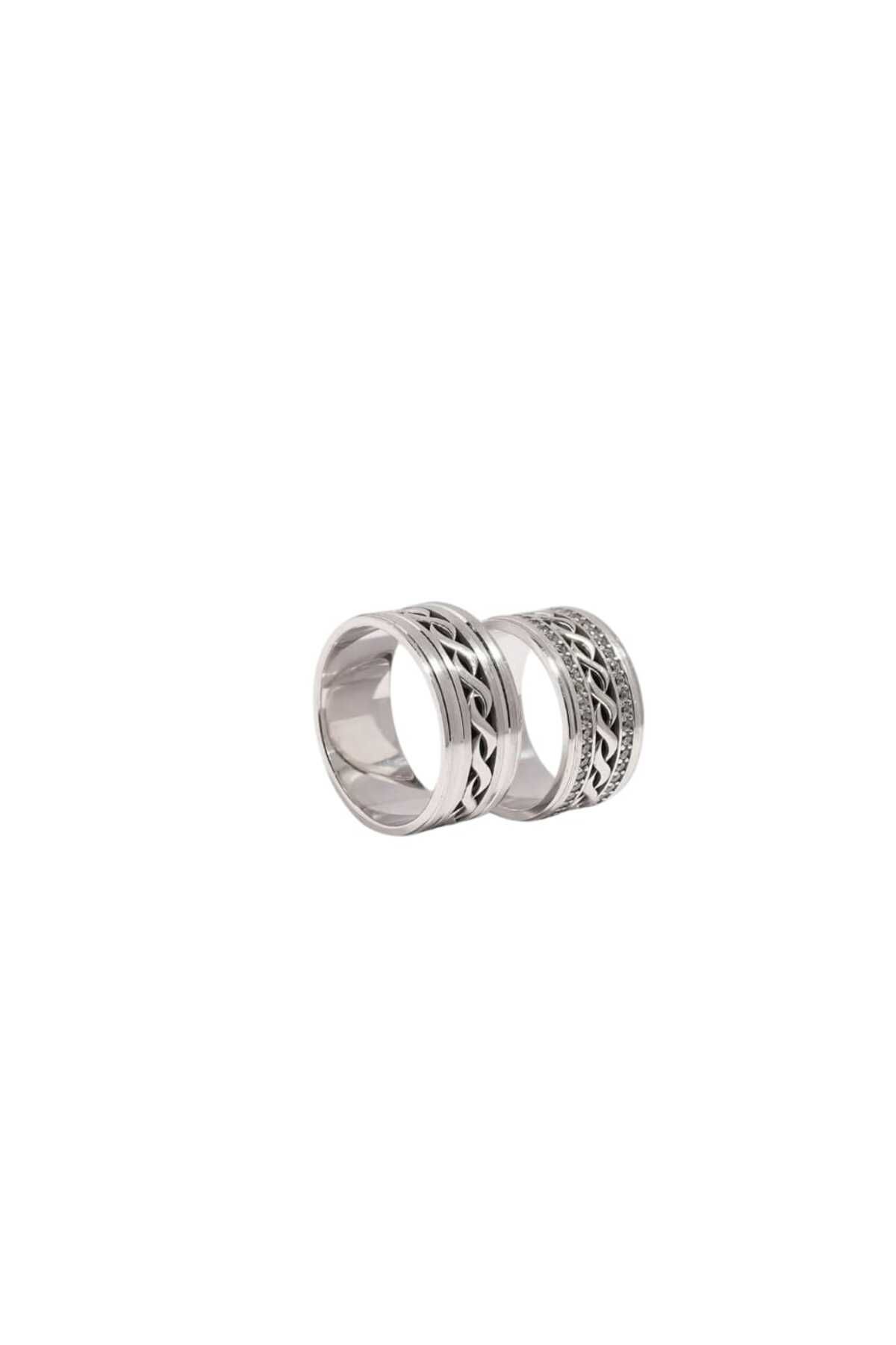 Sunset Jewelery Kenetli Aşk Gümüş Alyans