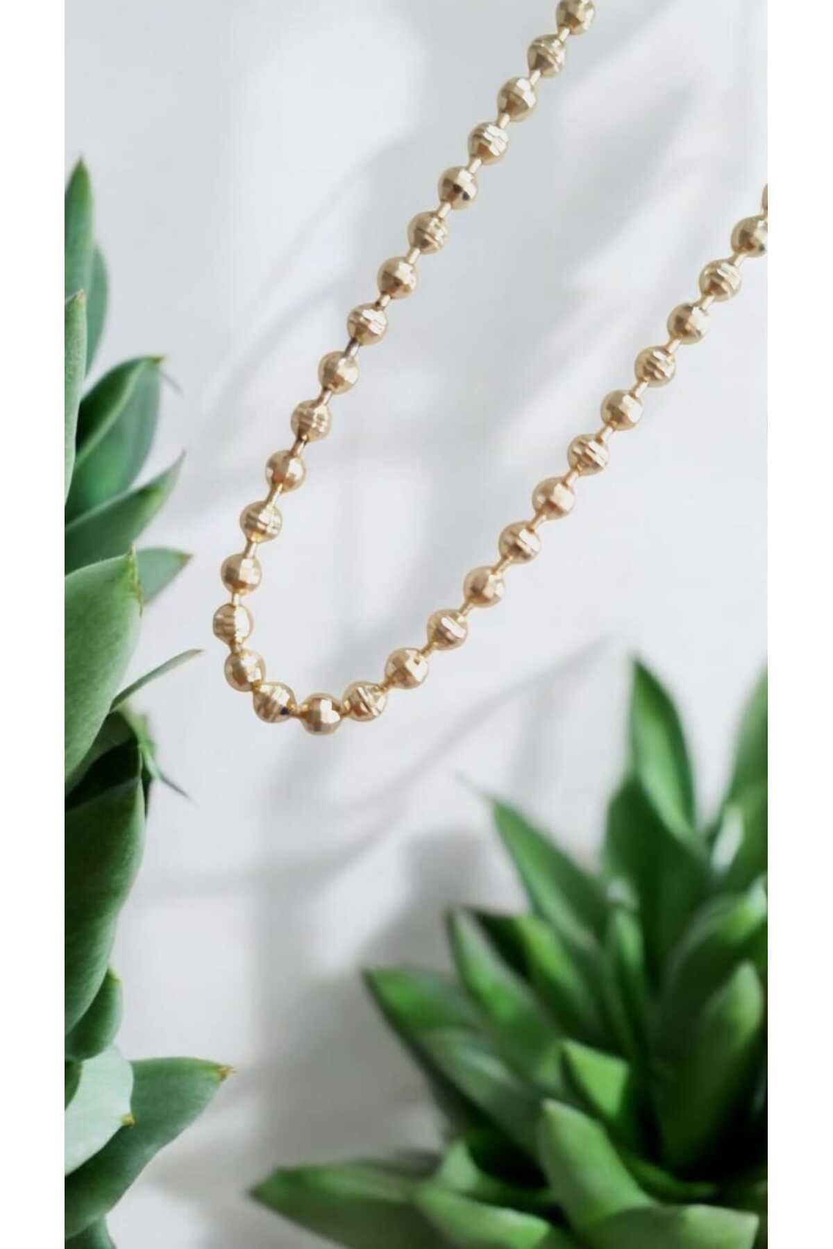 İNİTİUM Premium Kalite Paslanmaz Çelik Gold Dorika Zincir Kolye