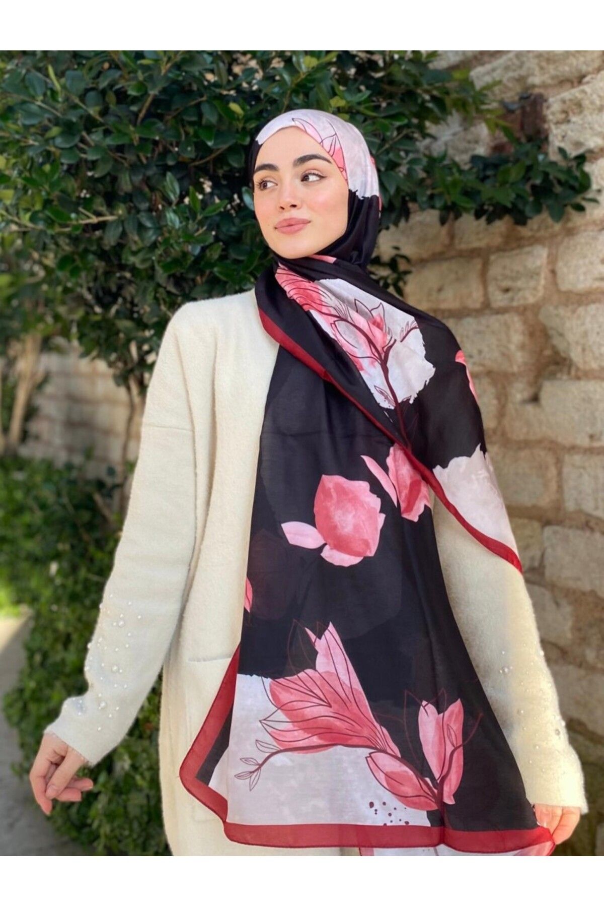 başörtü dükkanı Mercan Desen Şal