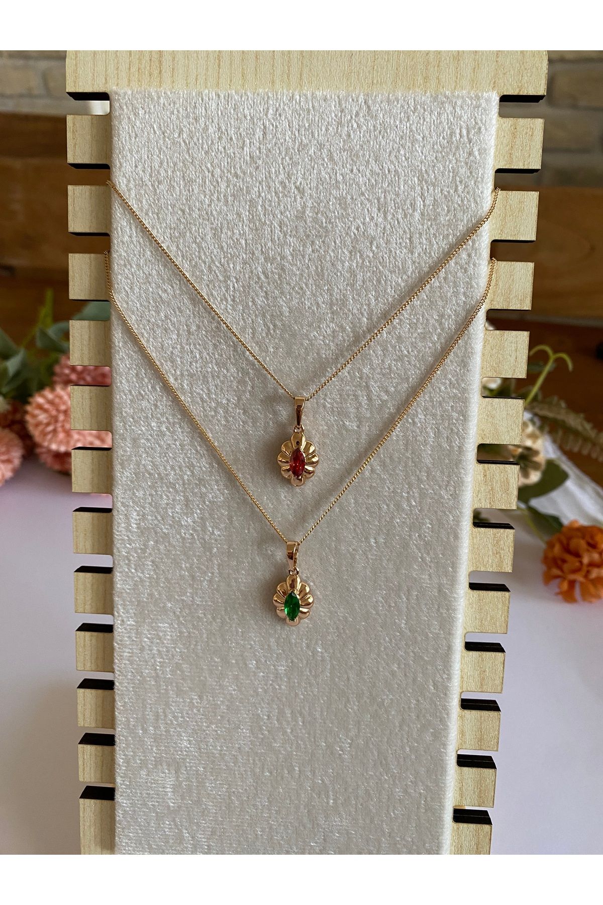 Lorinya Butik Çiçek Tasarım Çelik Kolye