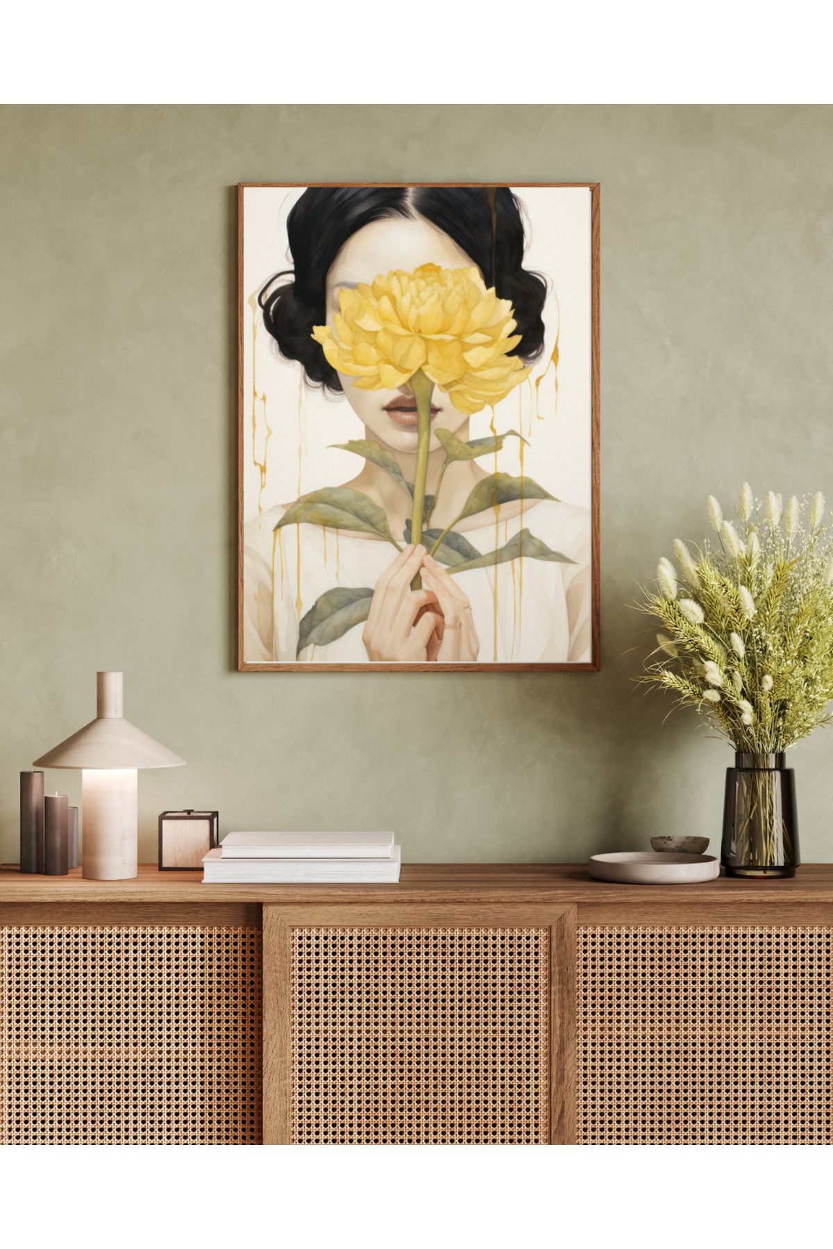 woodhomeworks tek parça salon ofis dekor tablo