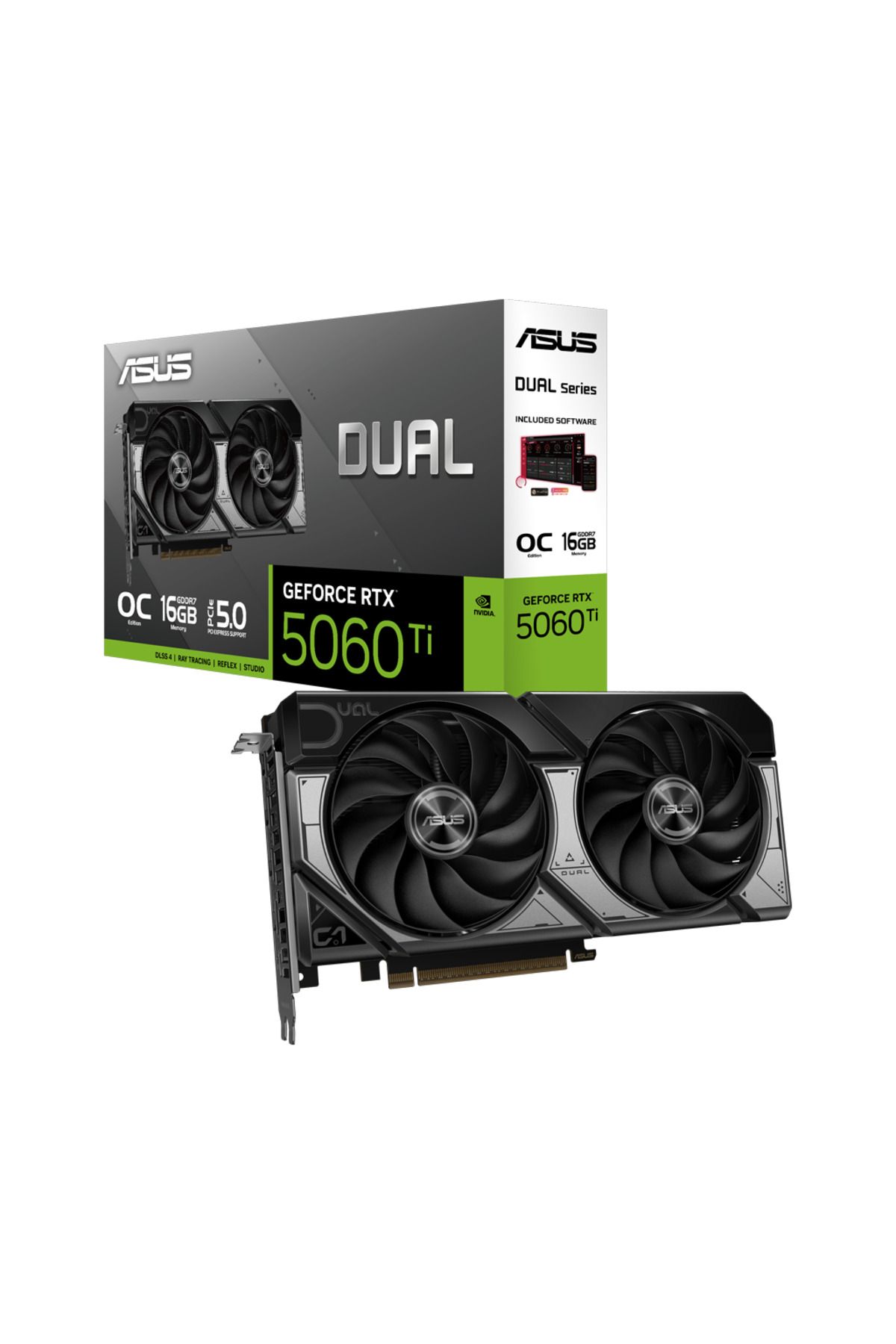 ASUS DUAL-RTX5060TI-O16G, 16Gb, 128Bit, GDDR7, 1xHDMI, 3xDP GAMING Ekran Kartı