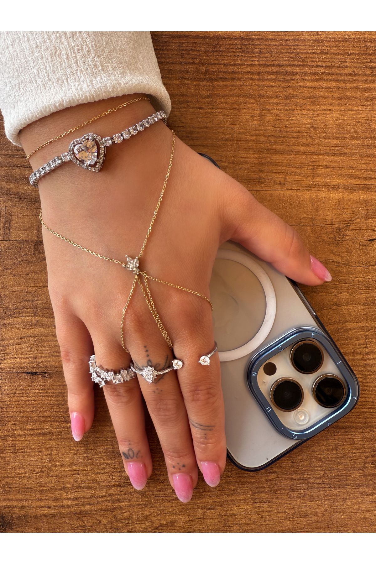 HeyYou Jewelry Kalp su yolu bileklik