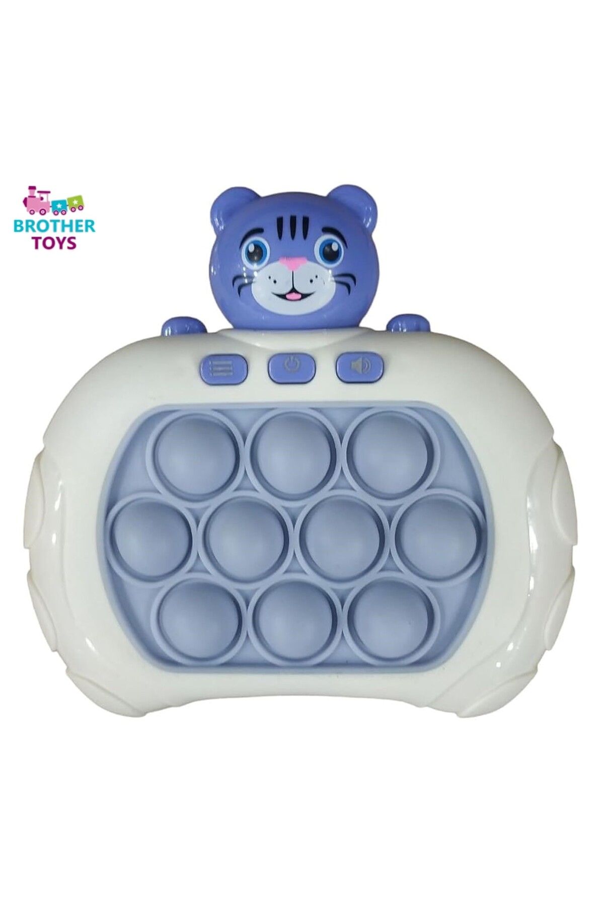Brother Toys Işıklı Stres Giderici Popit Oyun Konsolu Pop It Oyuncak Mavi Kaplan Model