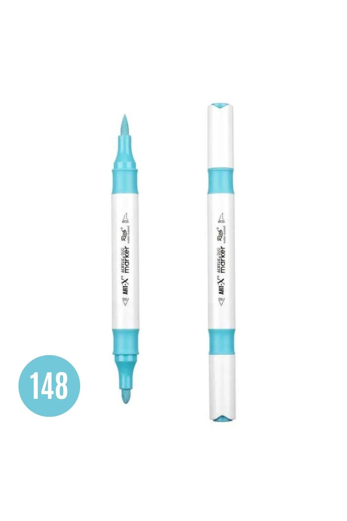 Art Tone ART-X Çift Fırça Uçlu Akrilik Bazlı Marker Kalem 148 Bebek Mavi