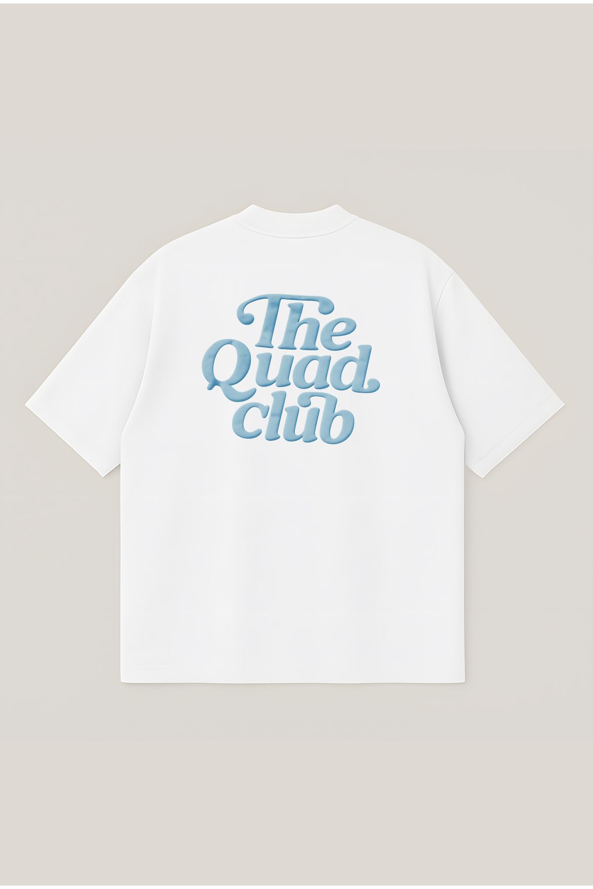 Moon Dancer Quad Clup Unisex %100 Organik Pamuklu Kalın Dokulu Oversize Bisiklet Yakalı T-shirt