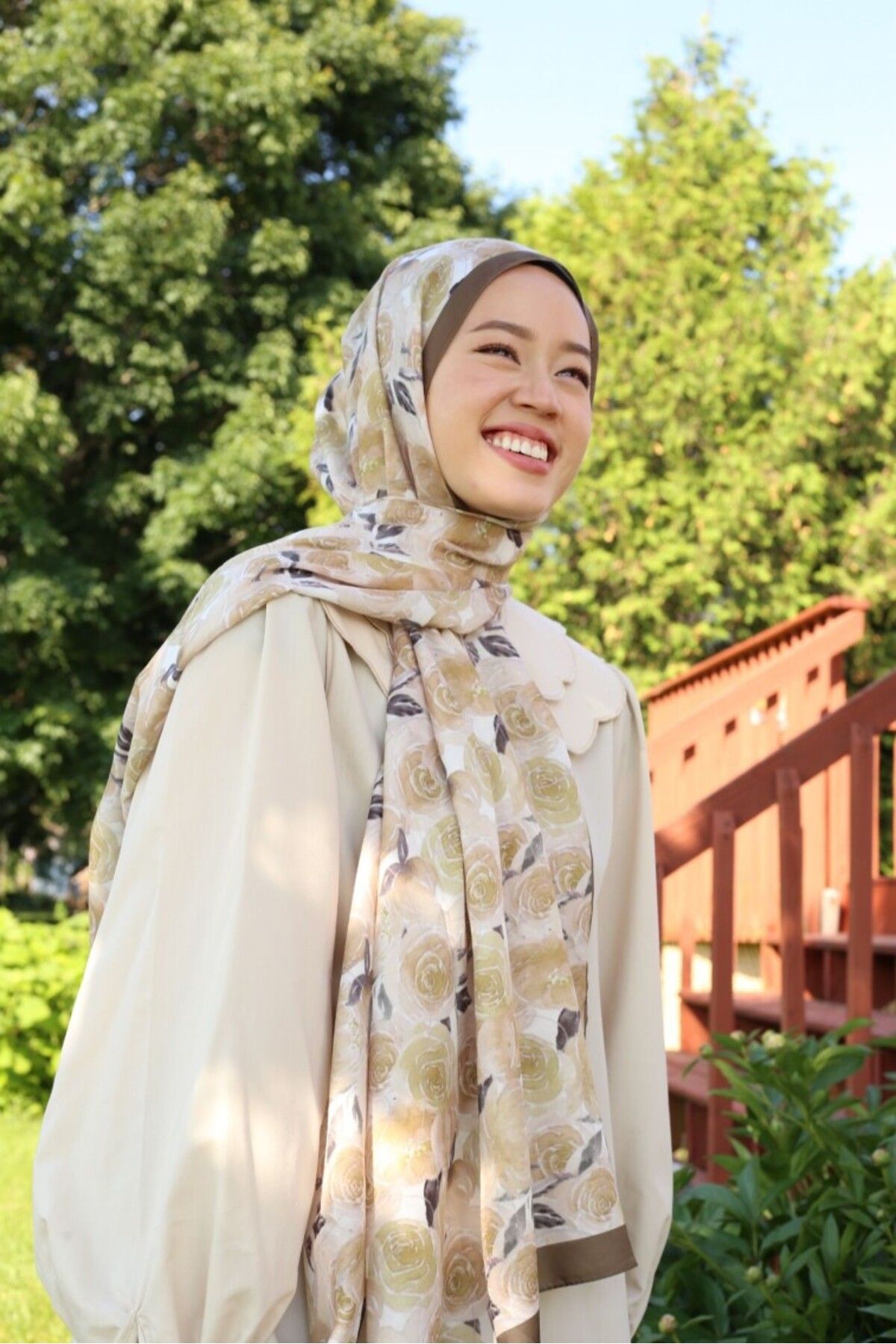 başörtü dükkanı Rose Desen Şal