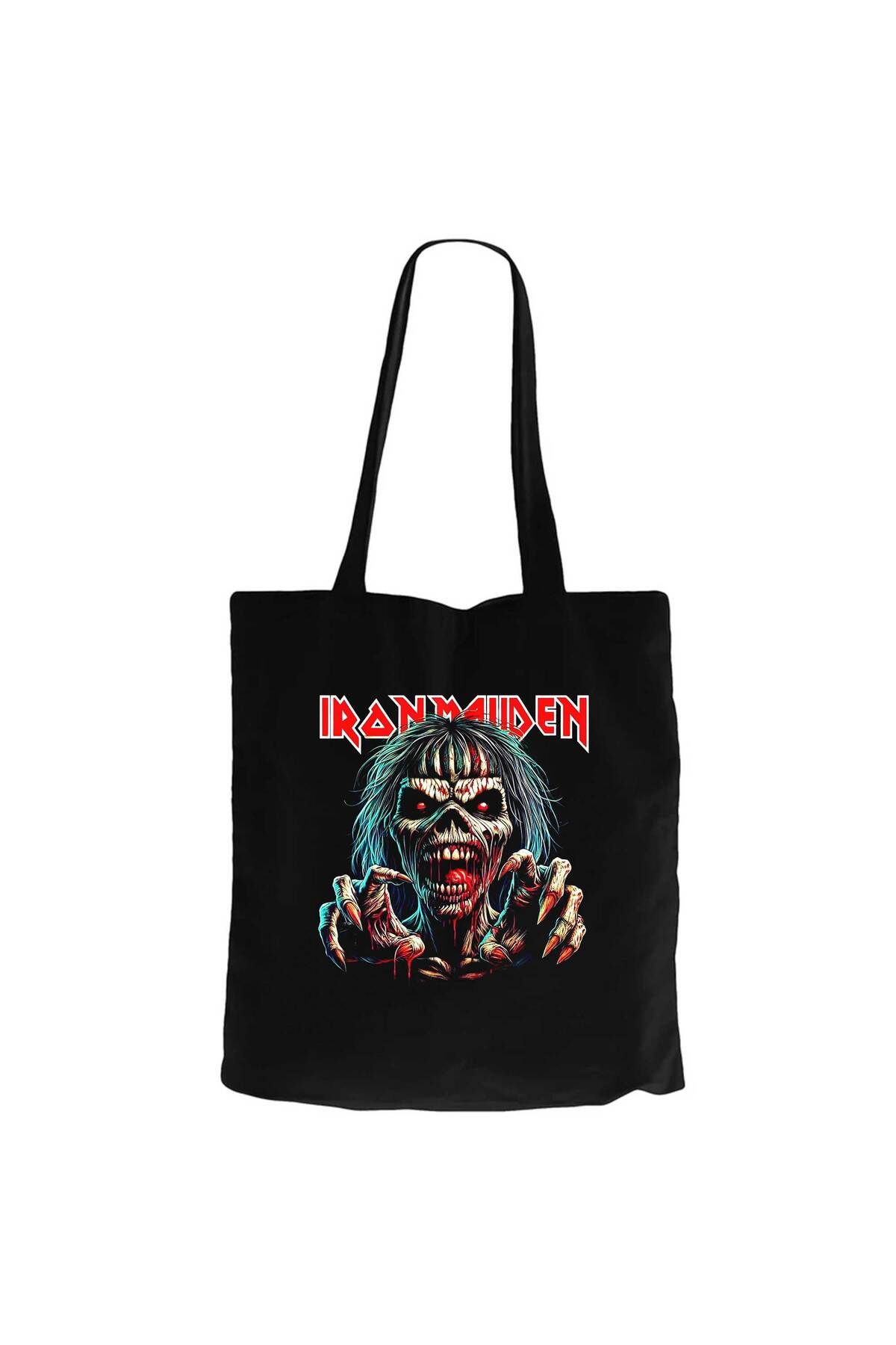 Z zepplin Iron Maiden Zombie Siyah Kanvas Bez Çanta