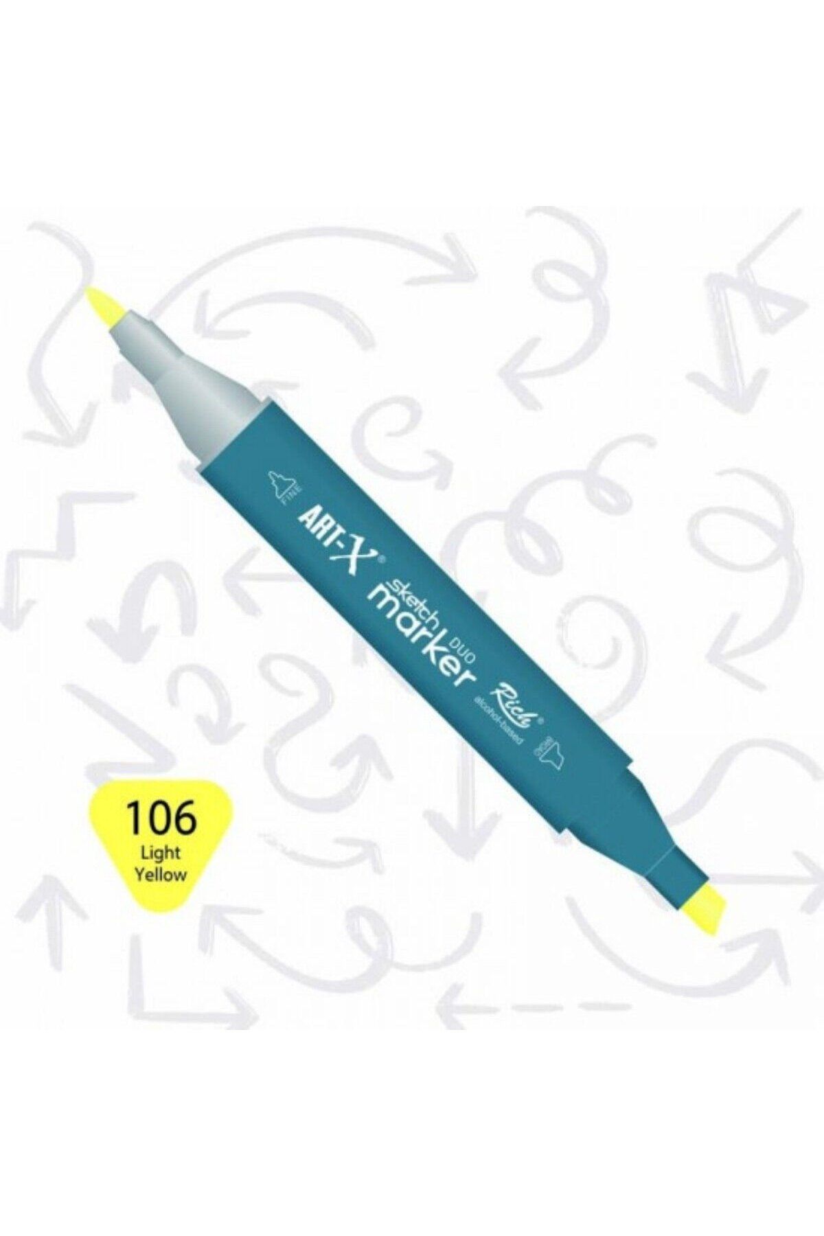 Art Tone ART-X Çift Uçlu Sketch Alkol Bazlı Marker Kalem 106 Light Yellow