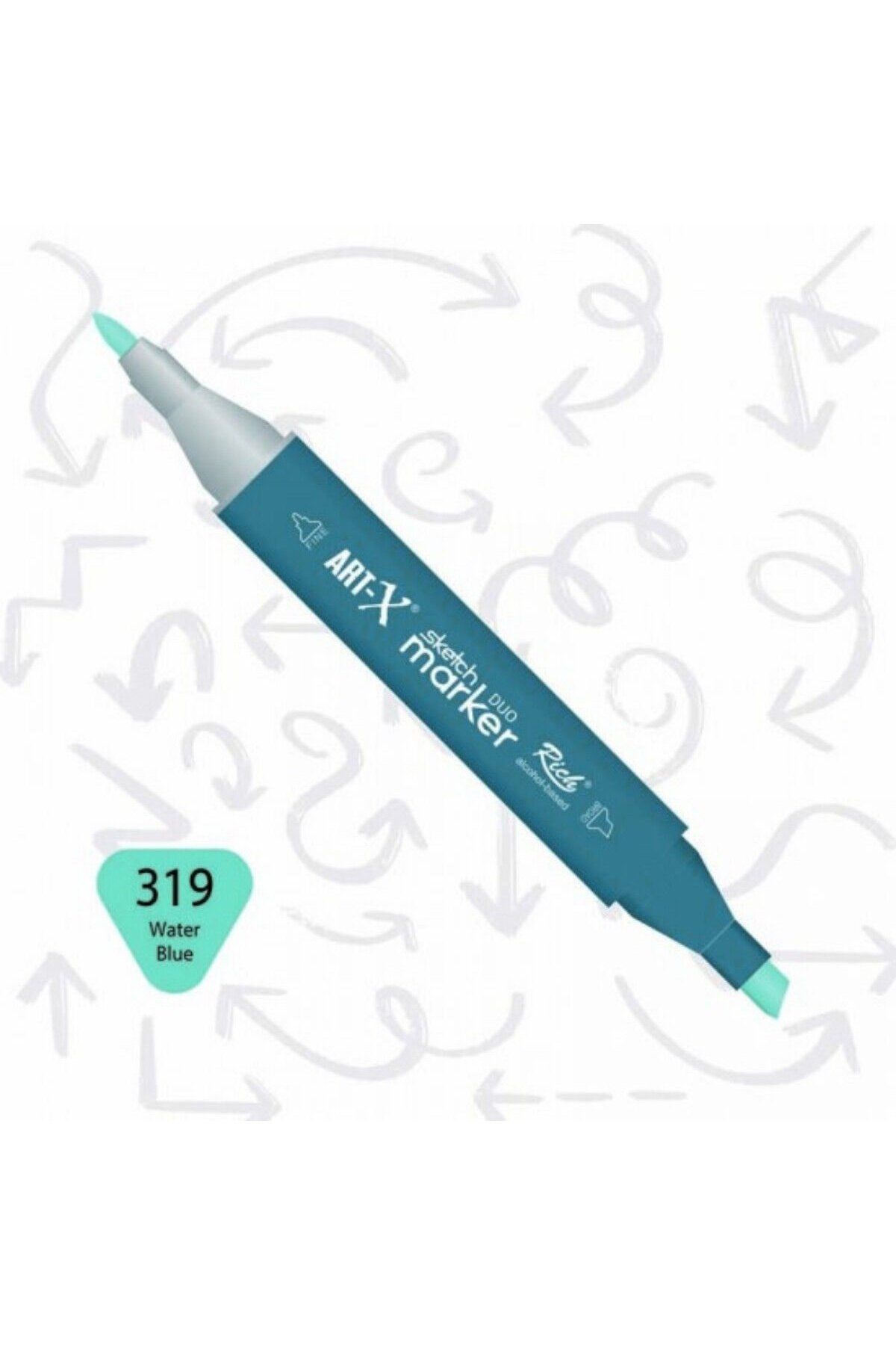 Art Tone ART-X Çift Uçlu Sketch Alkol Bazlı Marker Kalem 319 Water Blue