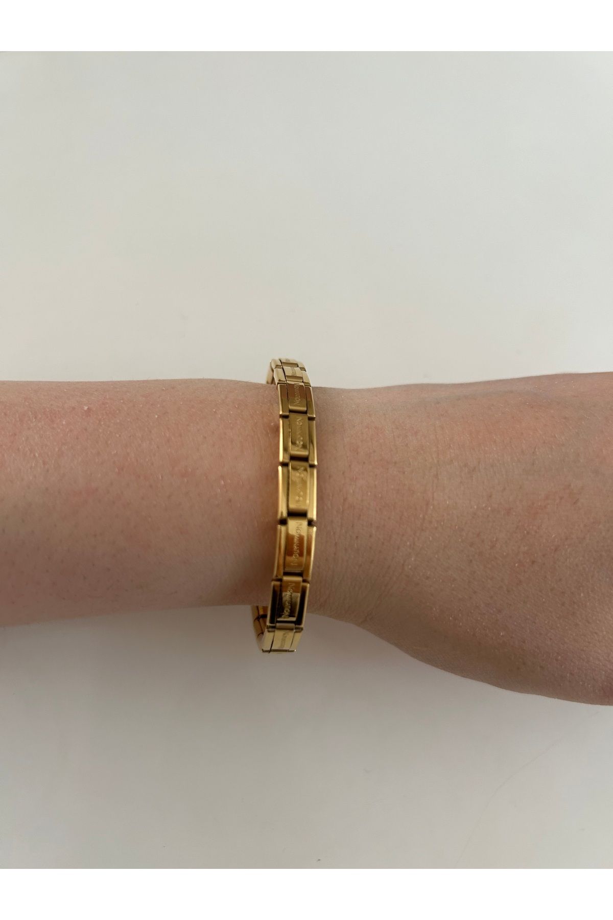 JEWELRY İtalyan Charm İnce Bileklik Yazılı