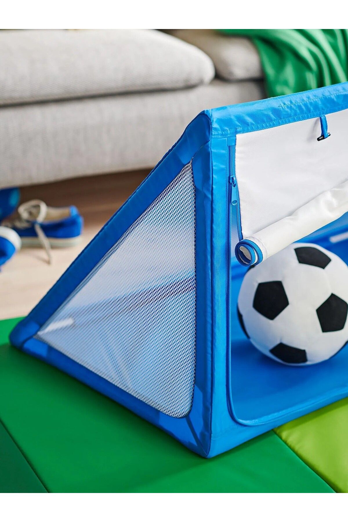 IKEA QUALİTY Yumuşak Top Çap 20 cm İkea Peluş Oyuncak Futbol Topu Siyah-Beyaz Top